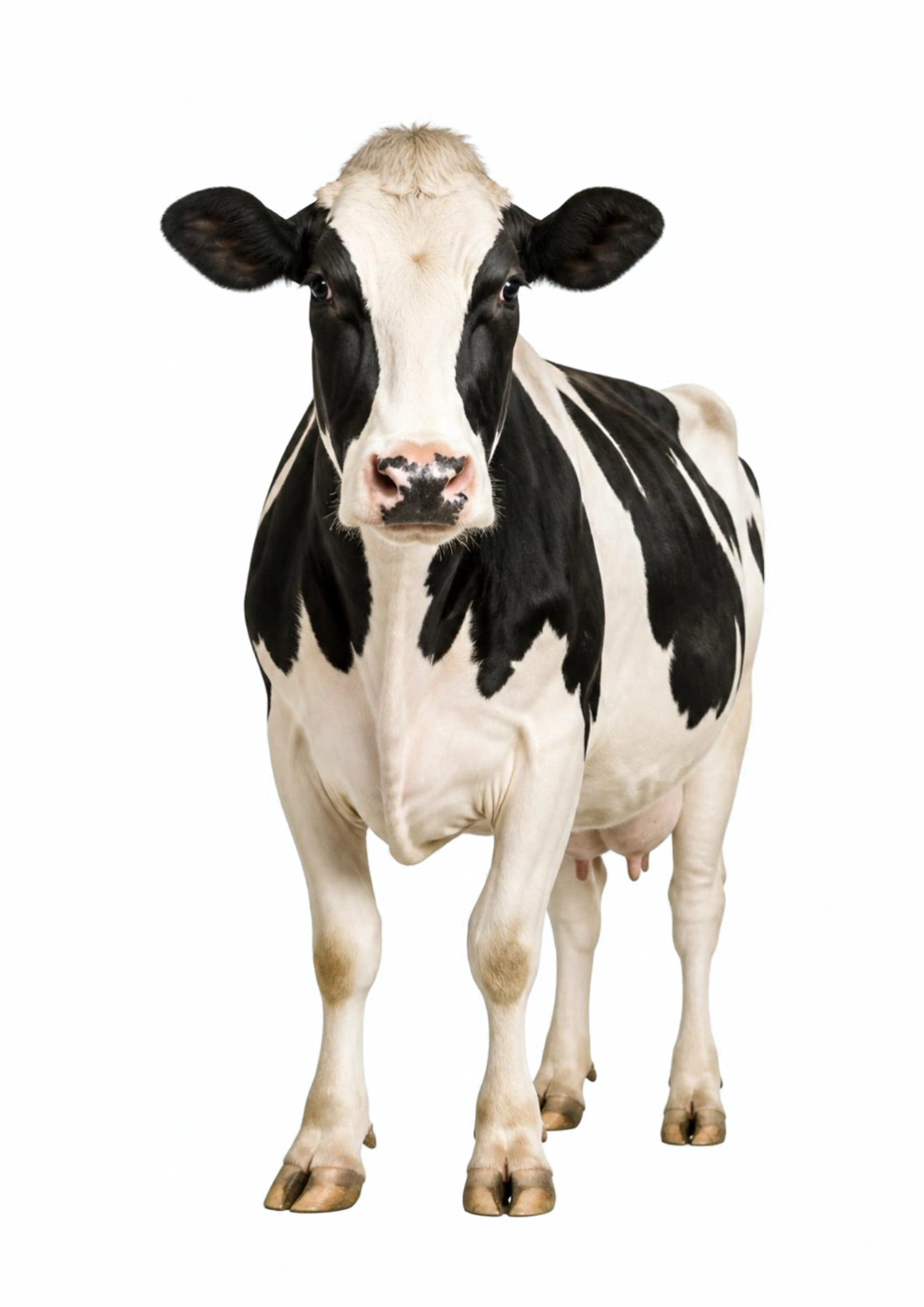 Realistic cow flashcard for babies