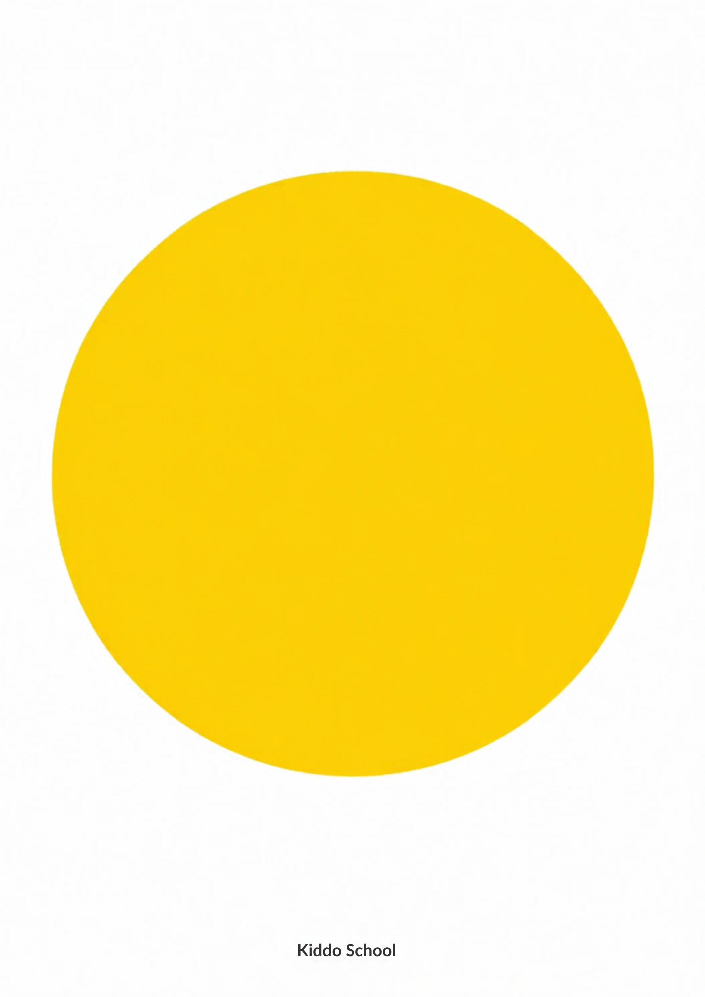 Large yellow circle visual card for babies