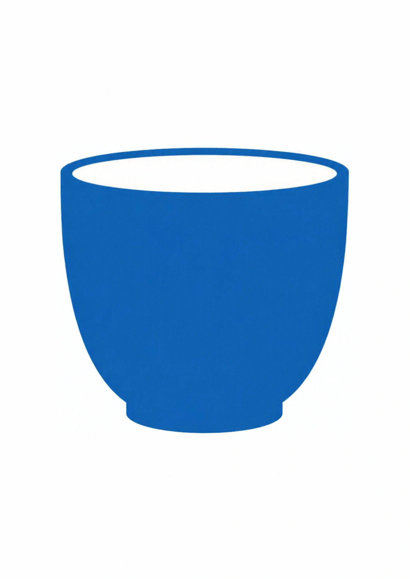 Simple blue cup visual card for babies