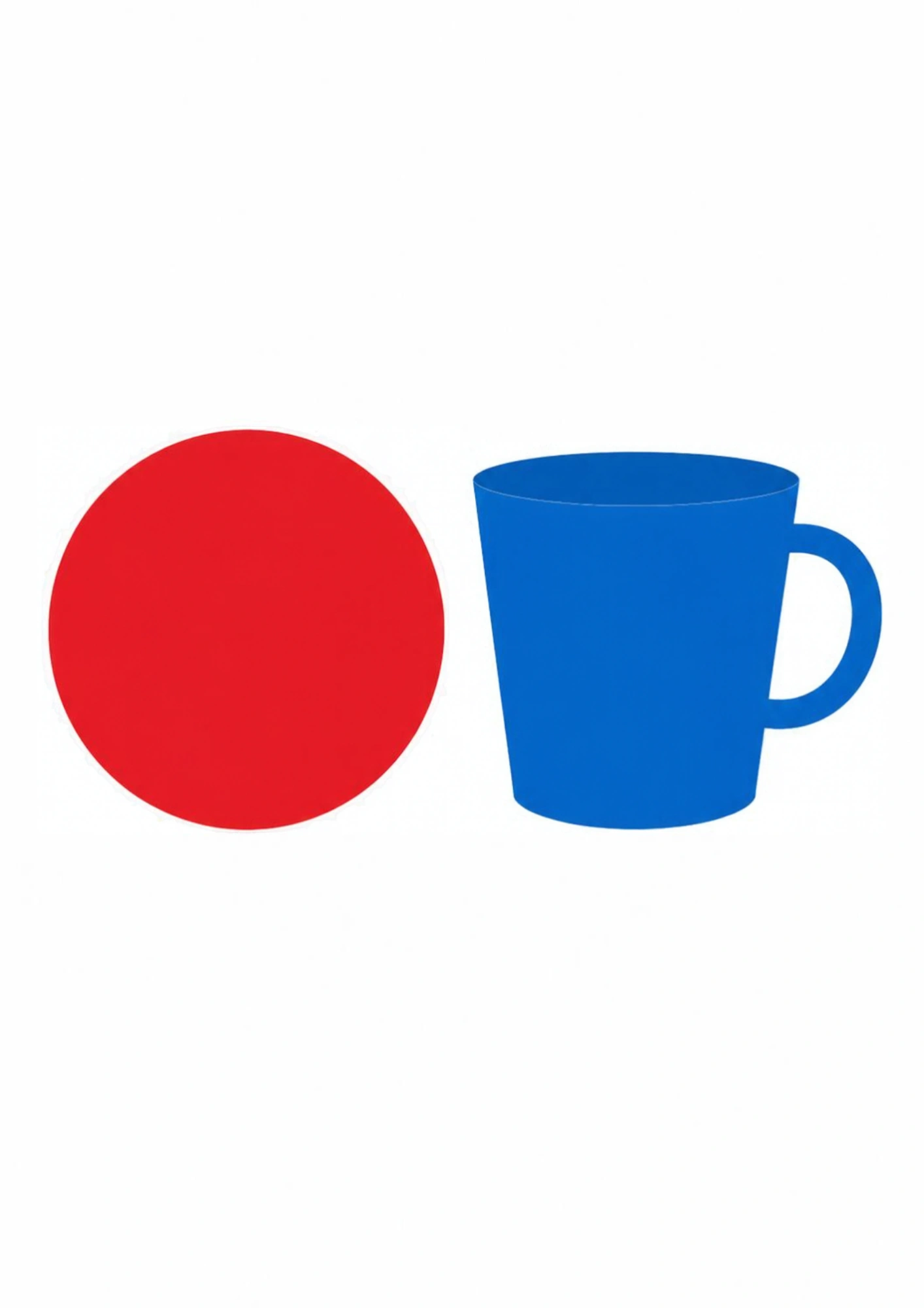 Ball and cup visual card for babies