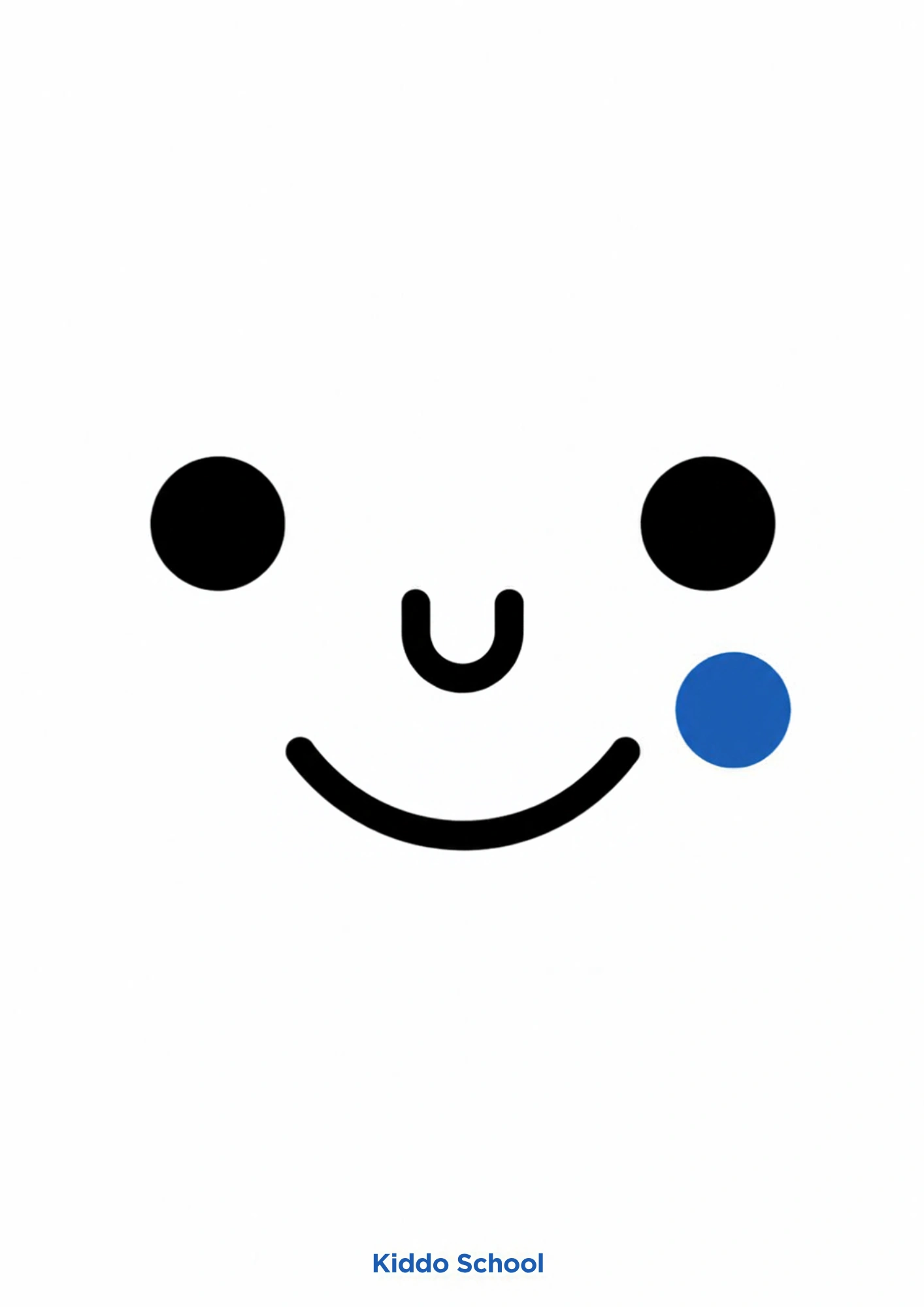 Simple human face visual card for babies