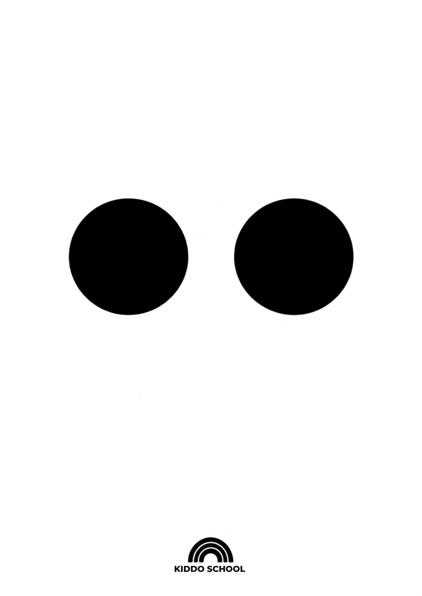 Simple high-contrast eyes card for babies