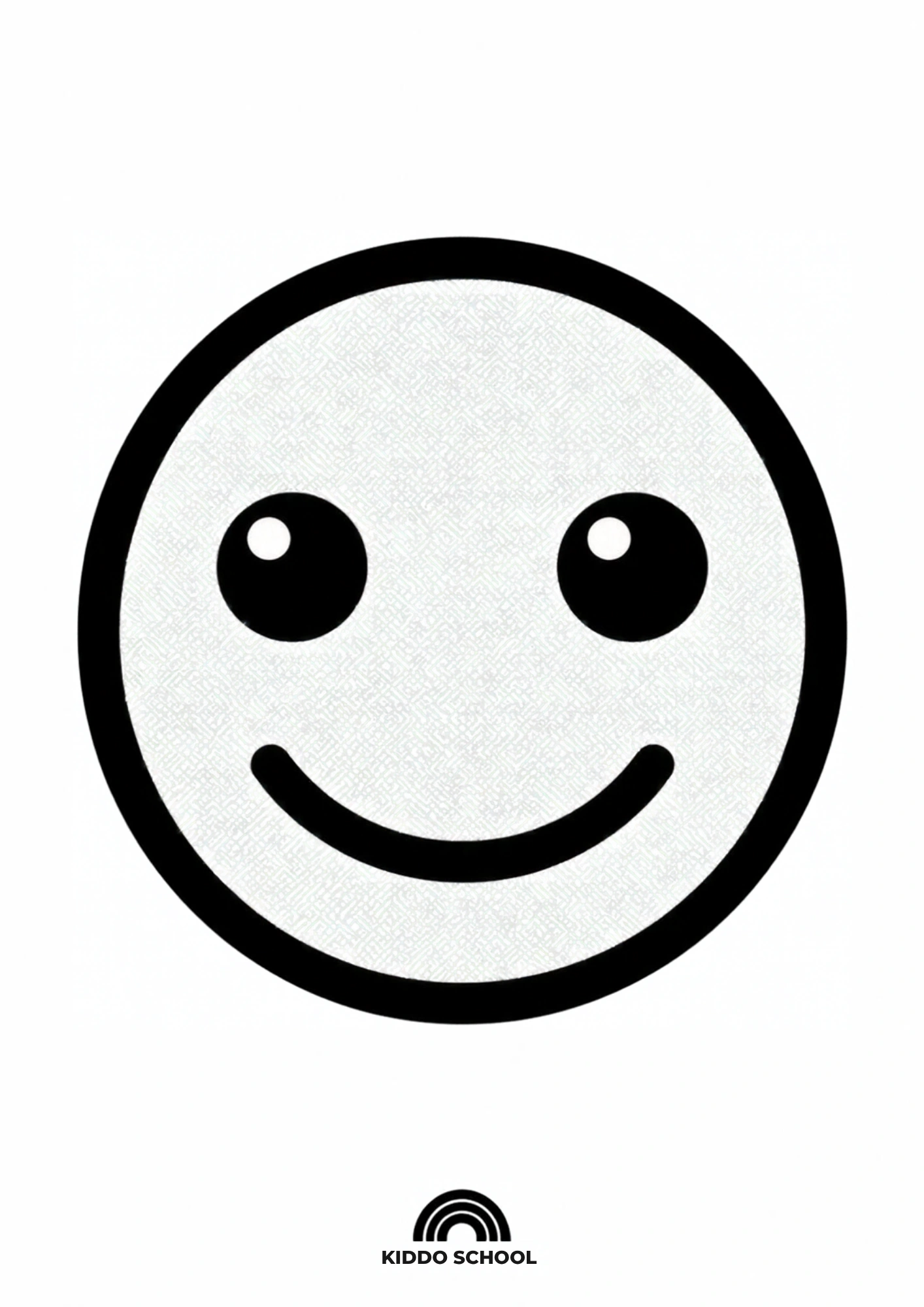 Simple high-contrast happy face card for babies