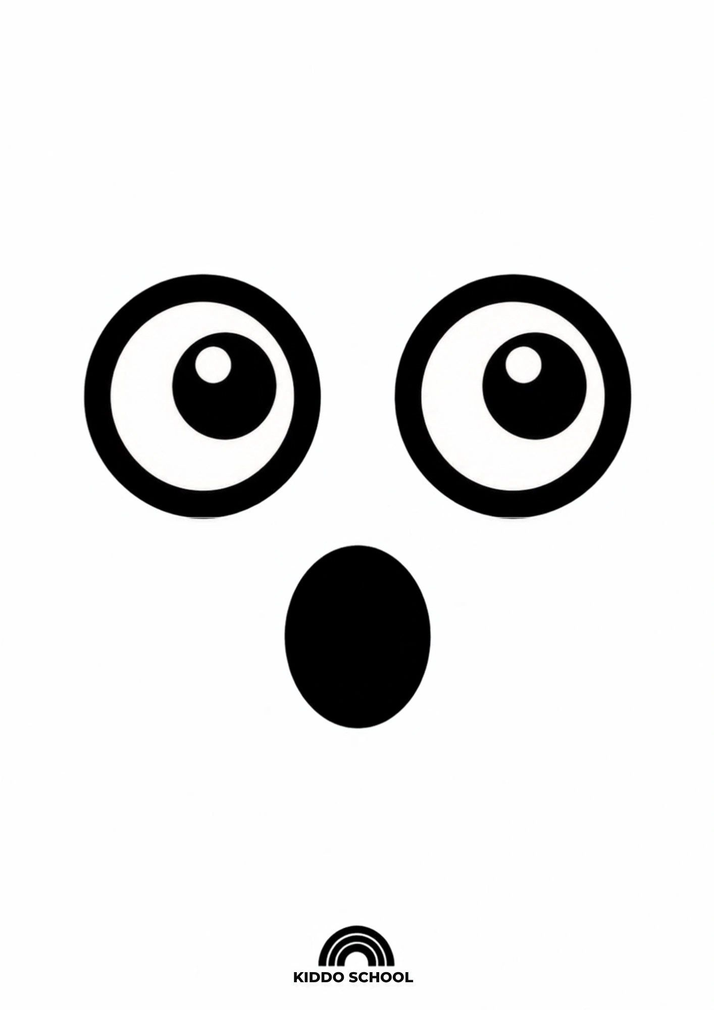 High-contrast face card for babies