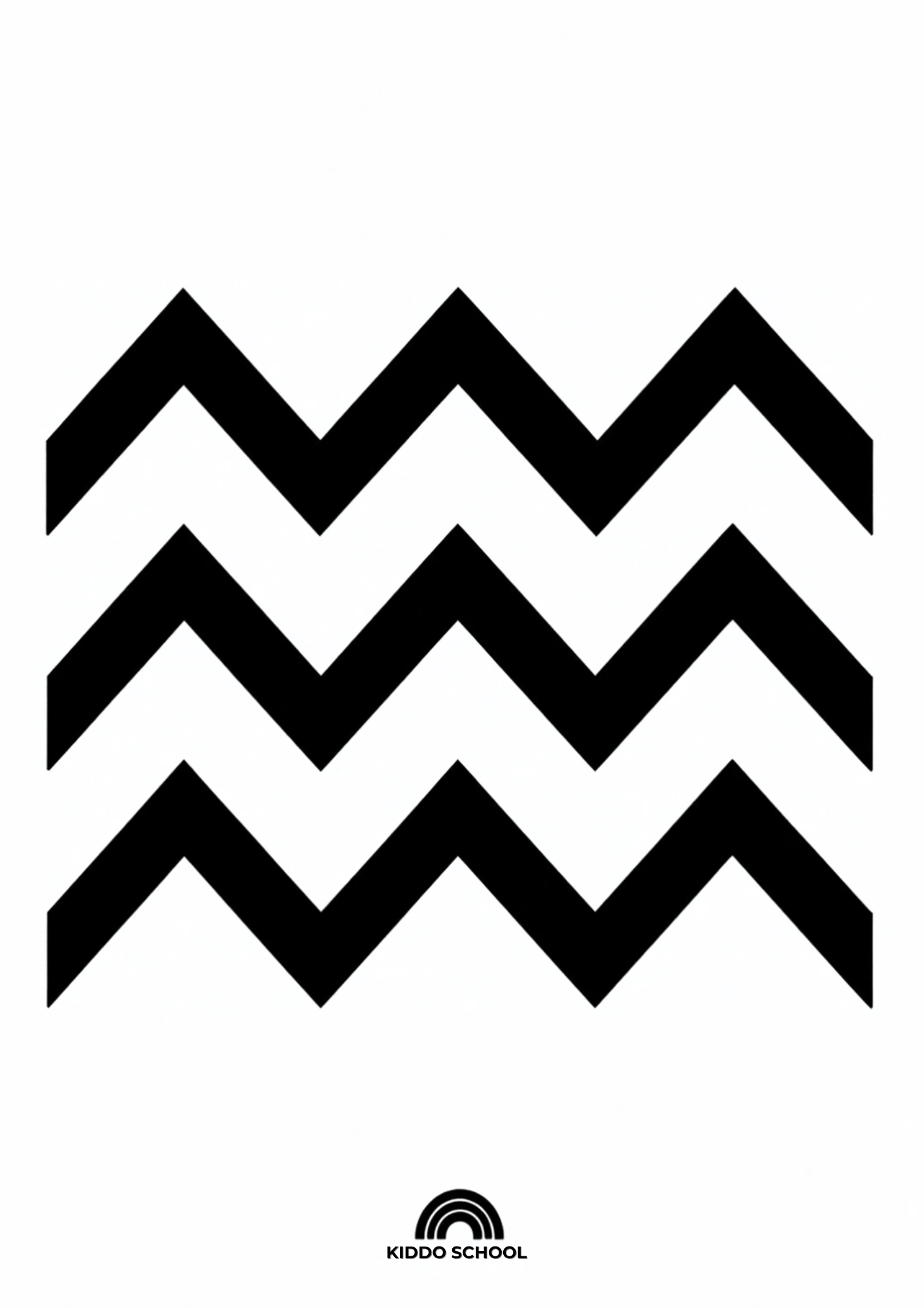Black and white zigzag card for babies