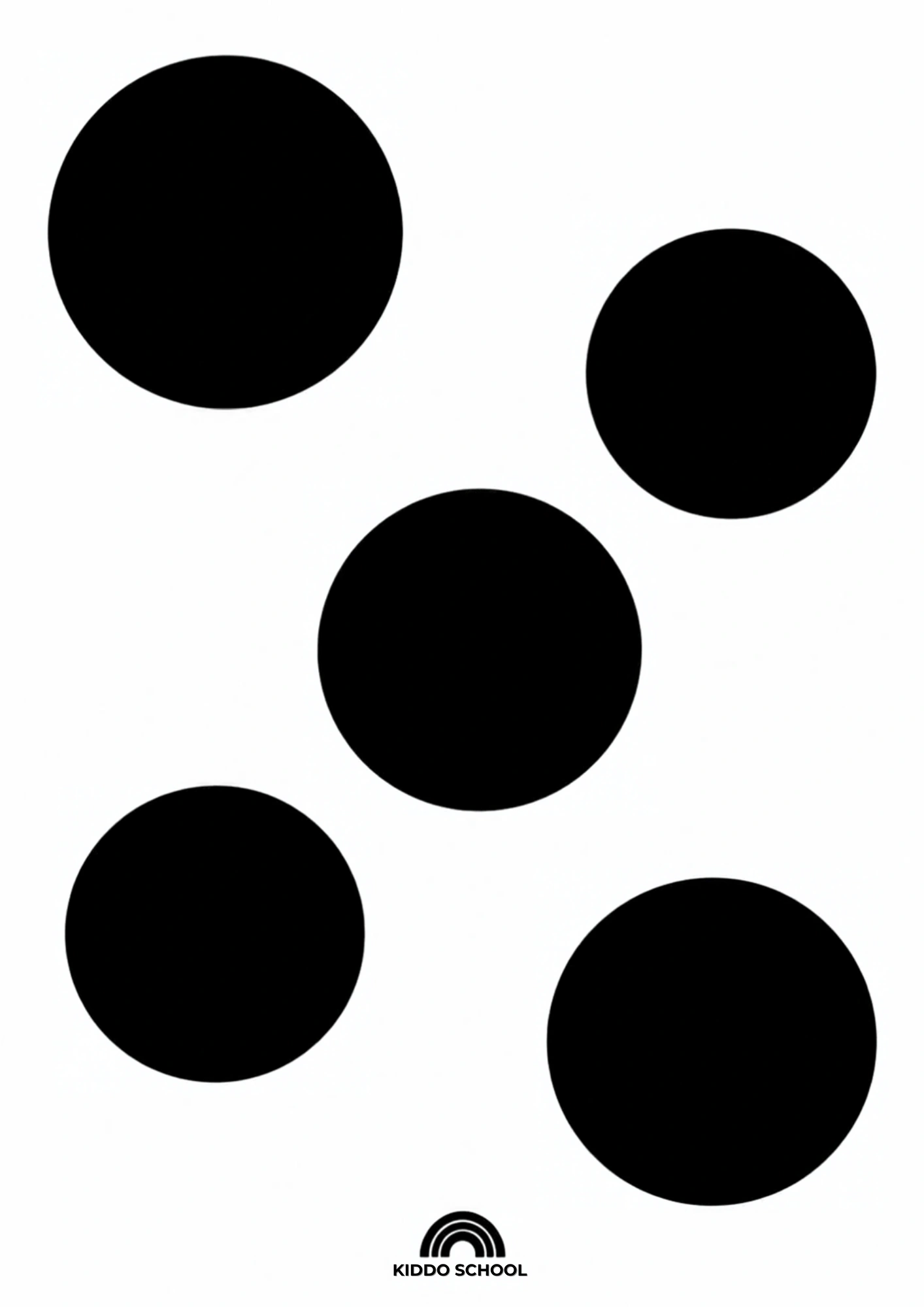 Large high-contrast dots card for babies