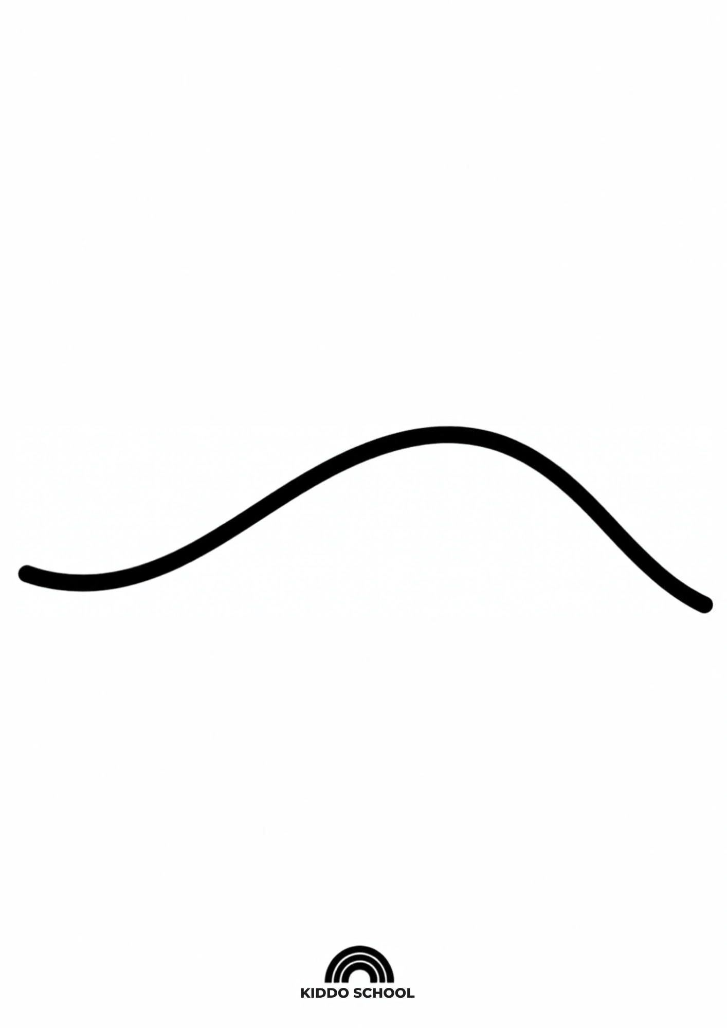 High-contrast curved path card for babies