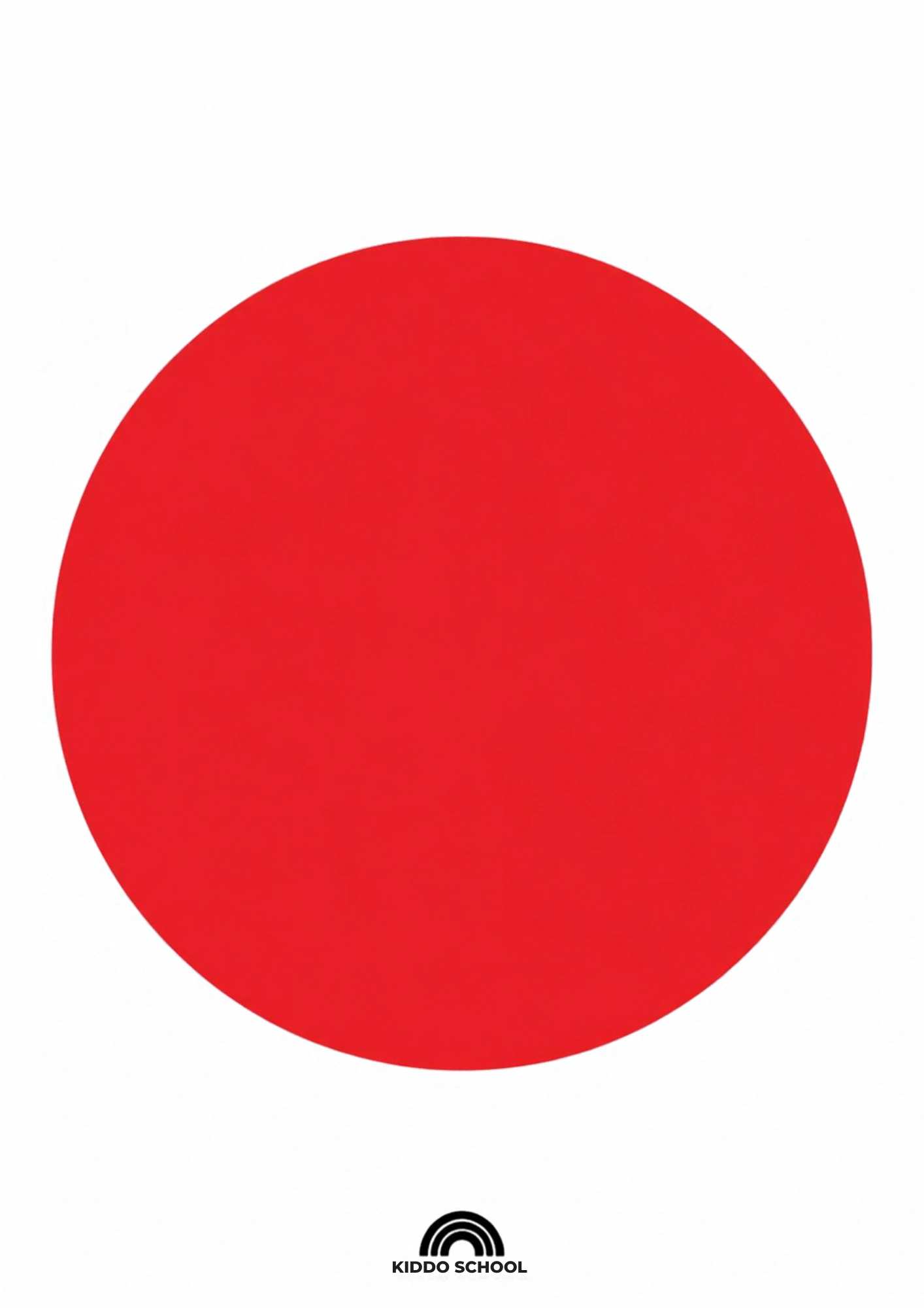 Simple red circle visual card for babies
