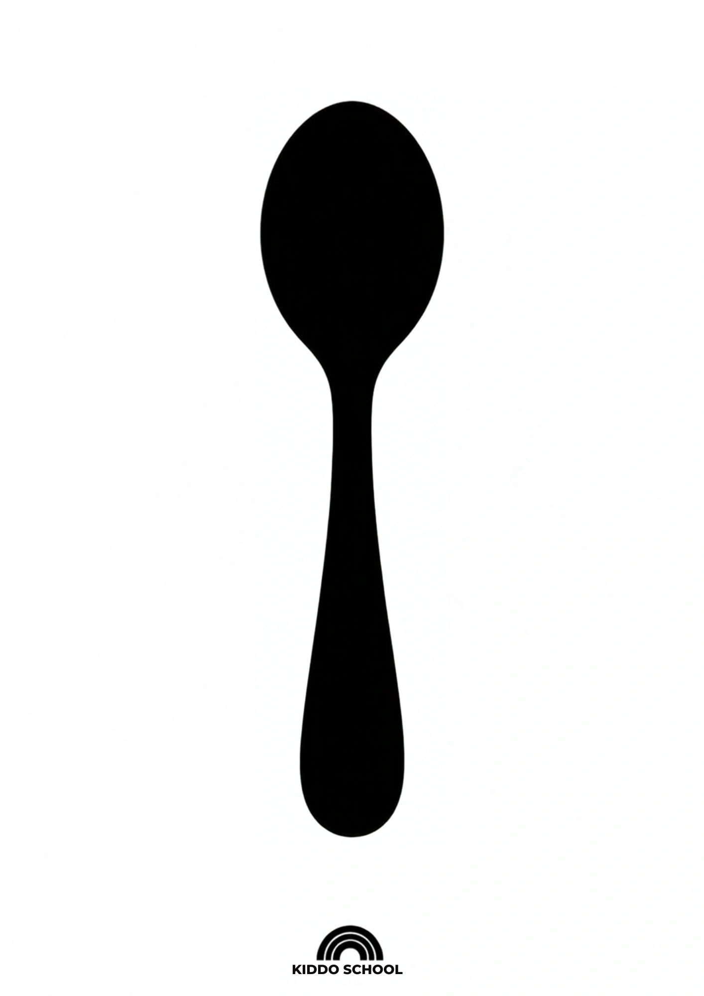 Simple spoon flashcard for babies
