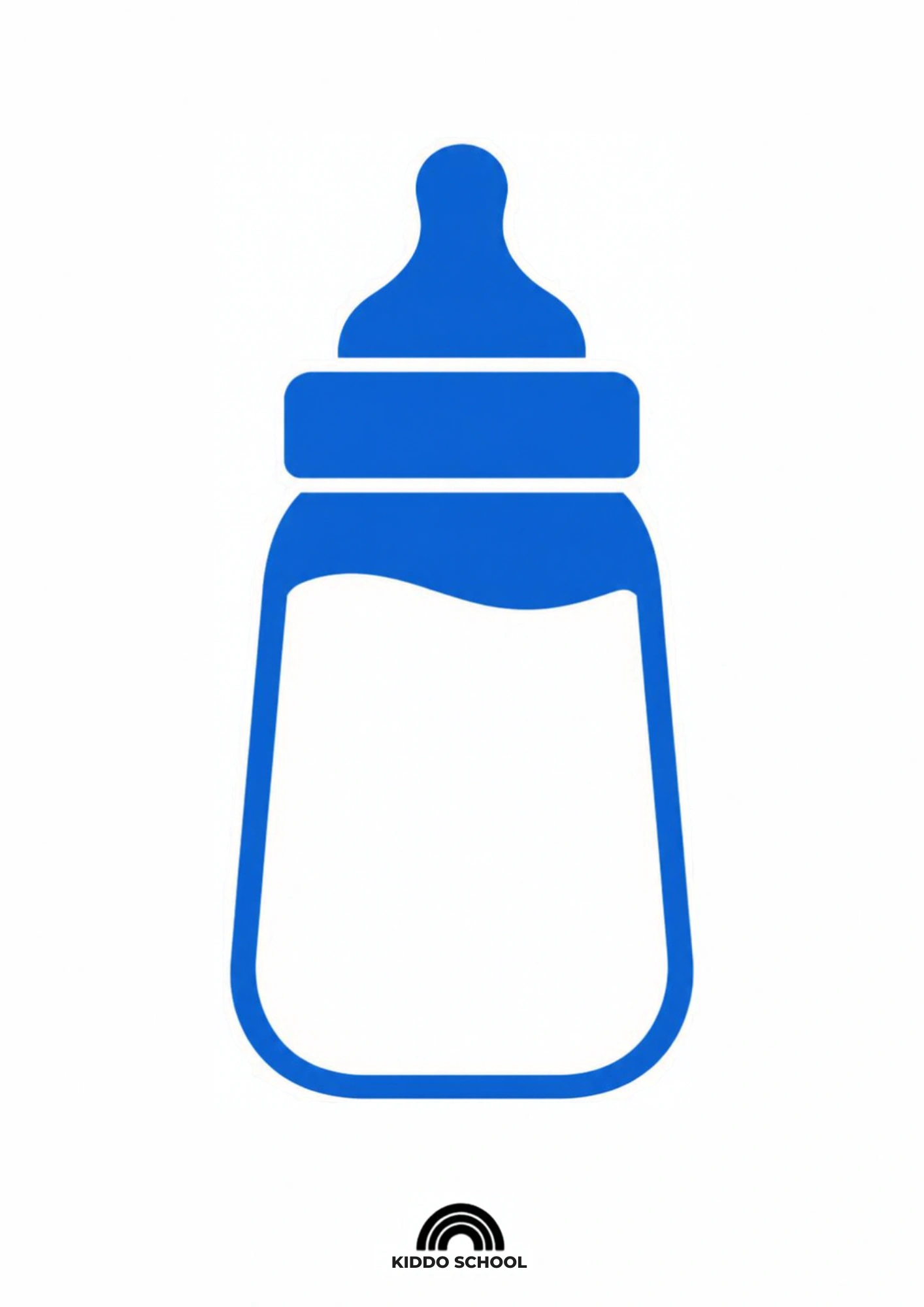 Simple bottle flashcard for babies