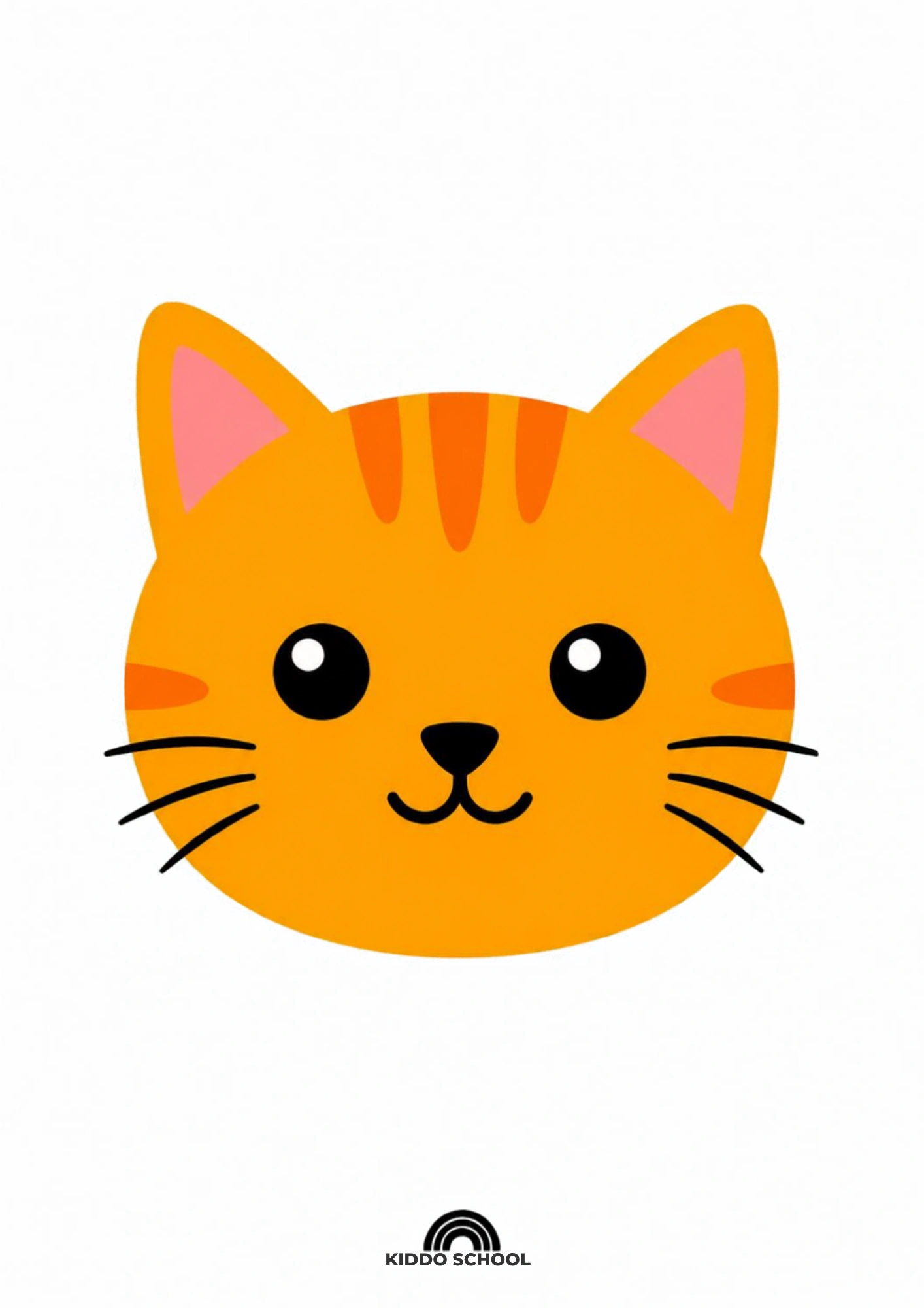 Simple cat flashcard for babies