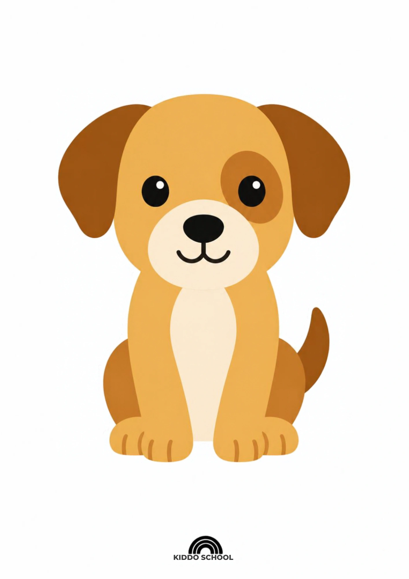 Simple dog flashcard for babies