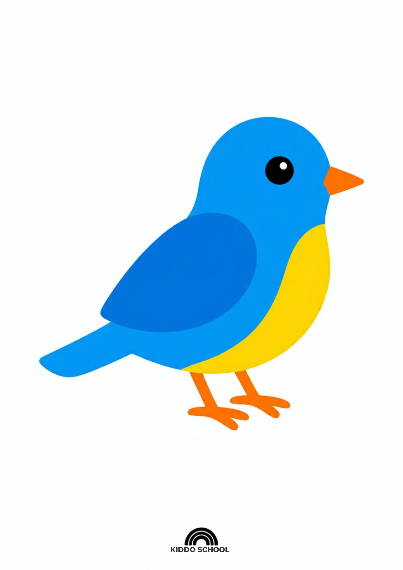 Simple bird flashcard for babies