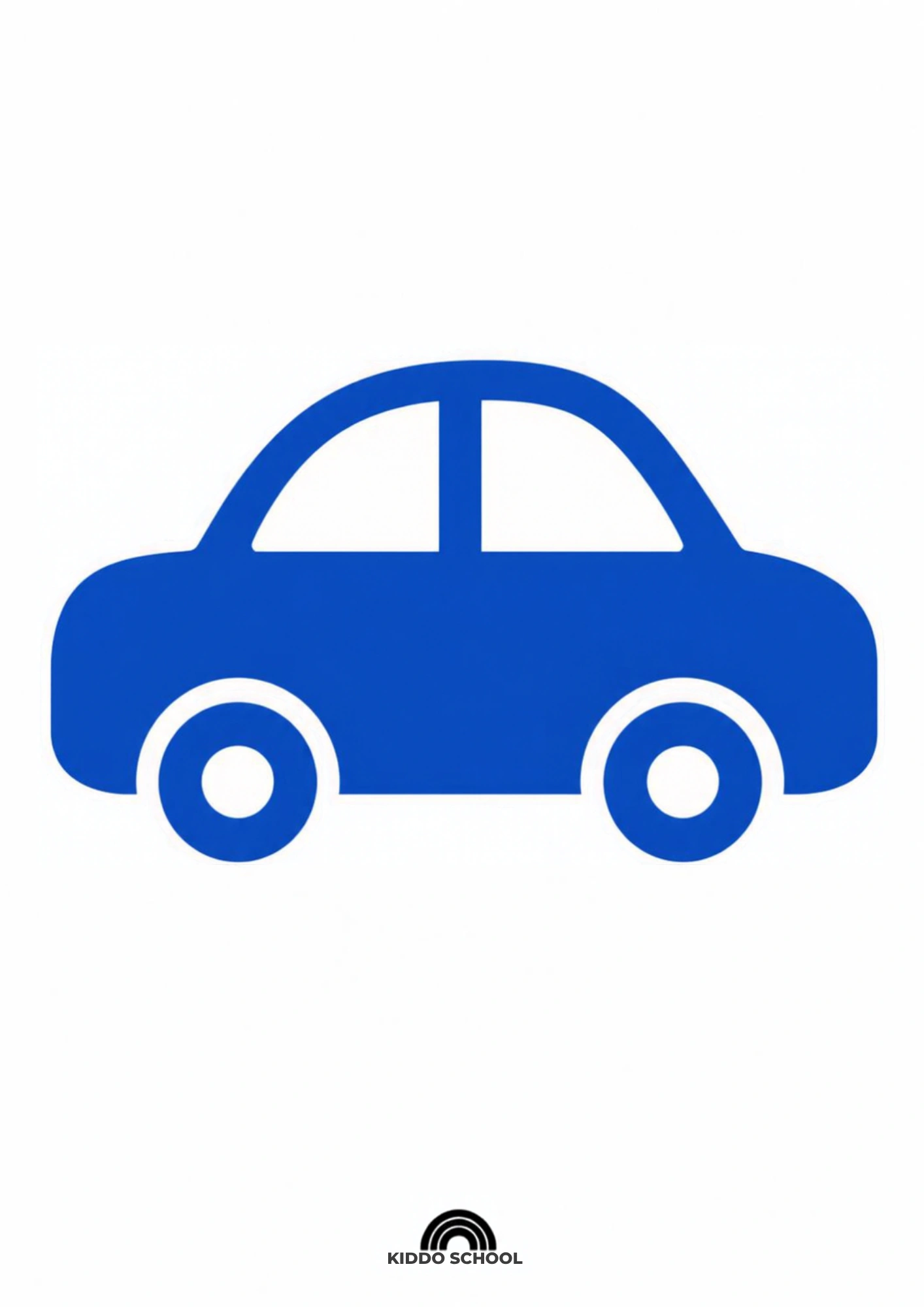 Simple car flashcard for babies