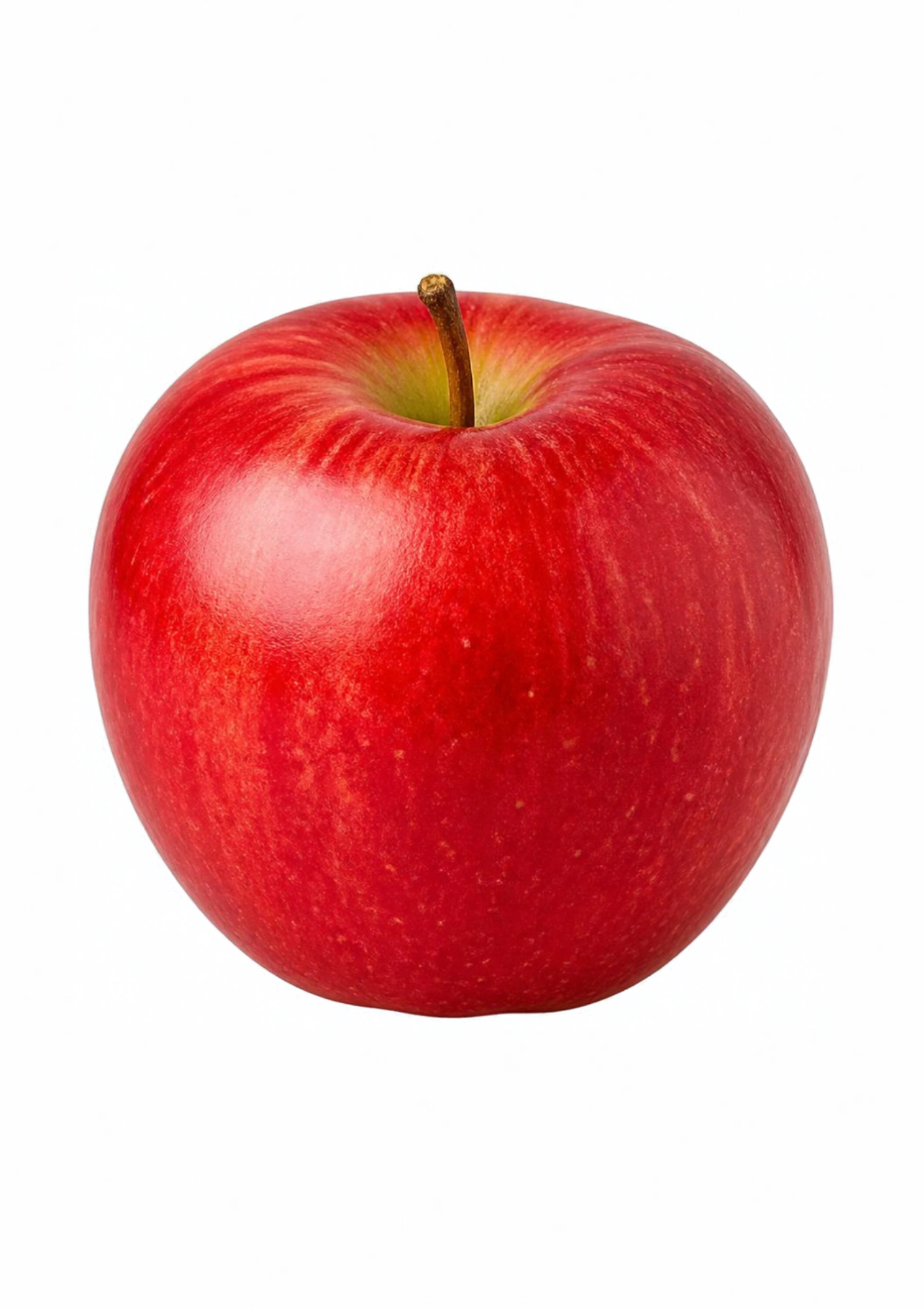 Realistic red apple flashcard for toddlers