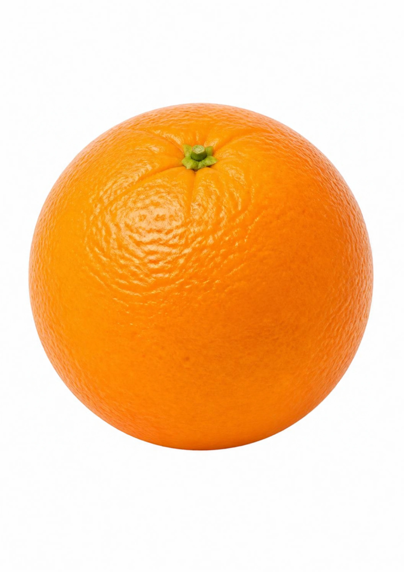 Realistic orange fruit flashcard for toddlers