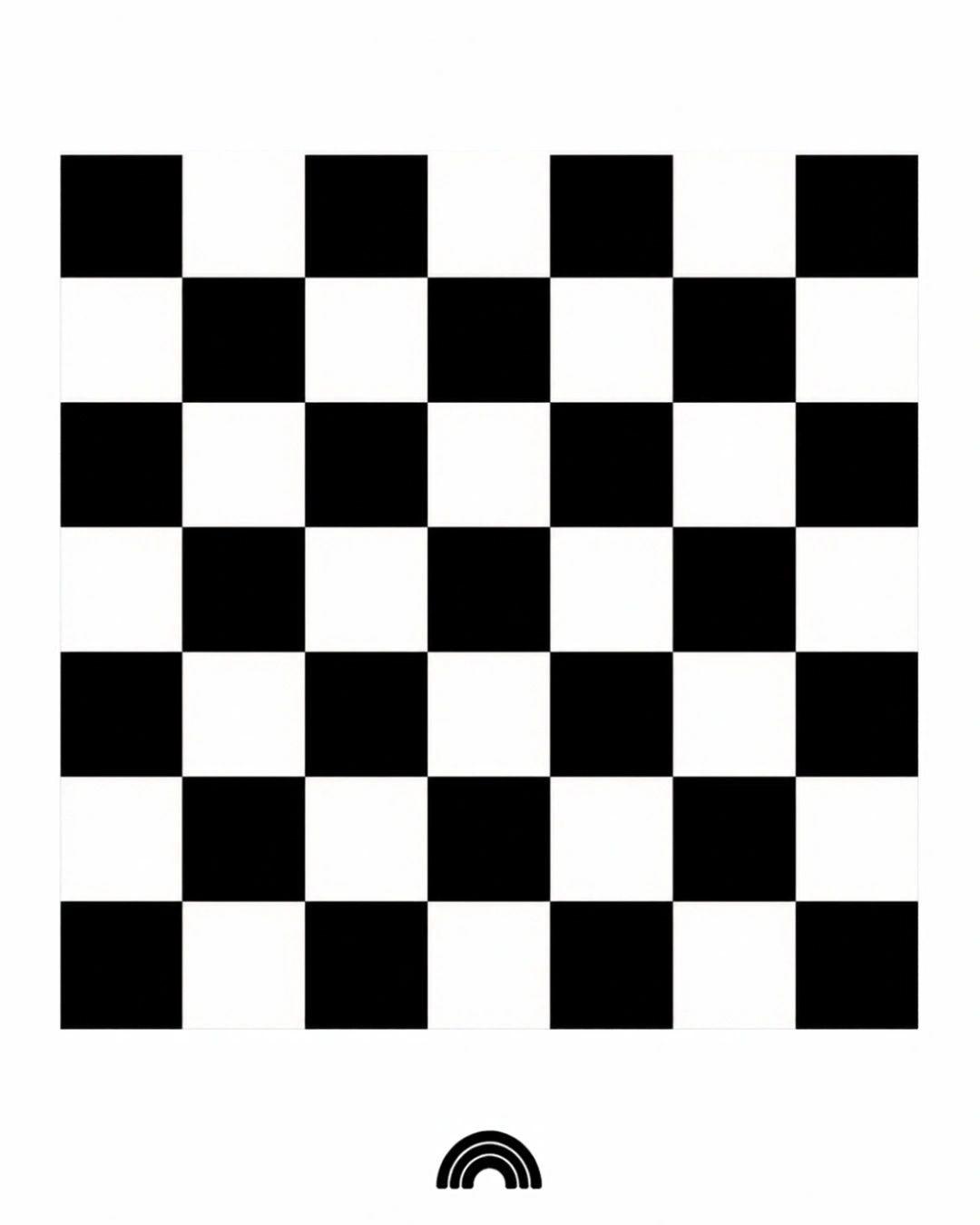 Black and white checkerboard pattern card for newborns