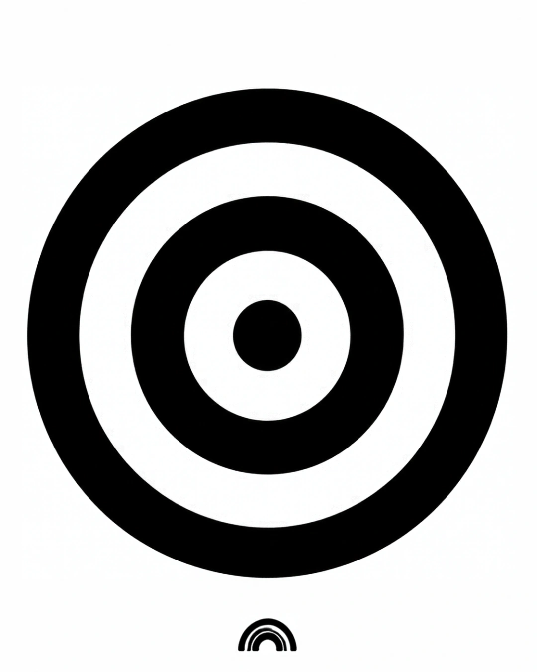 Black and white concentric circles card for newborns
