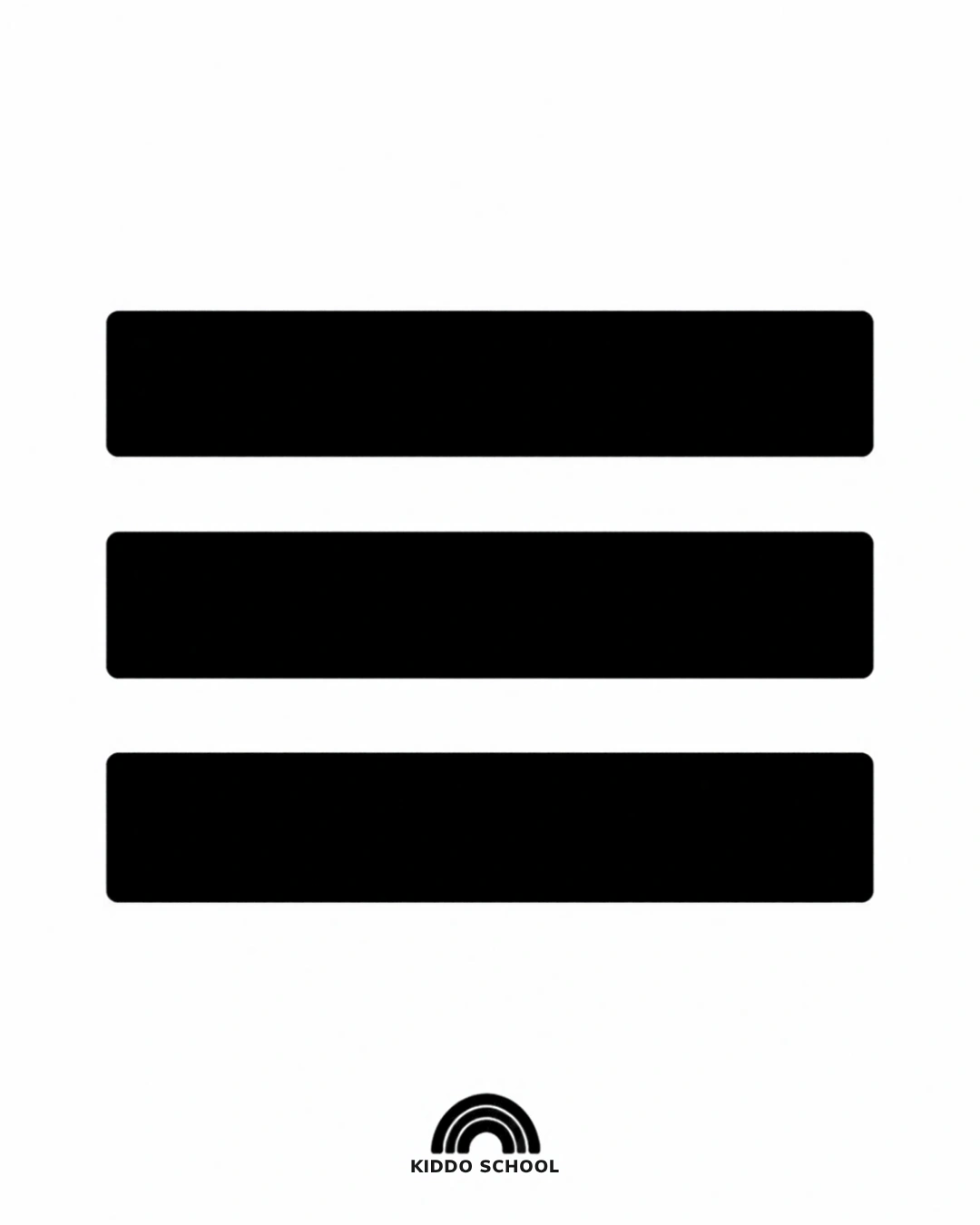 Black and white high-contrast horizontal stripes card for newborns