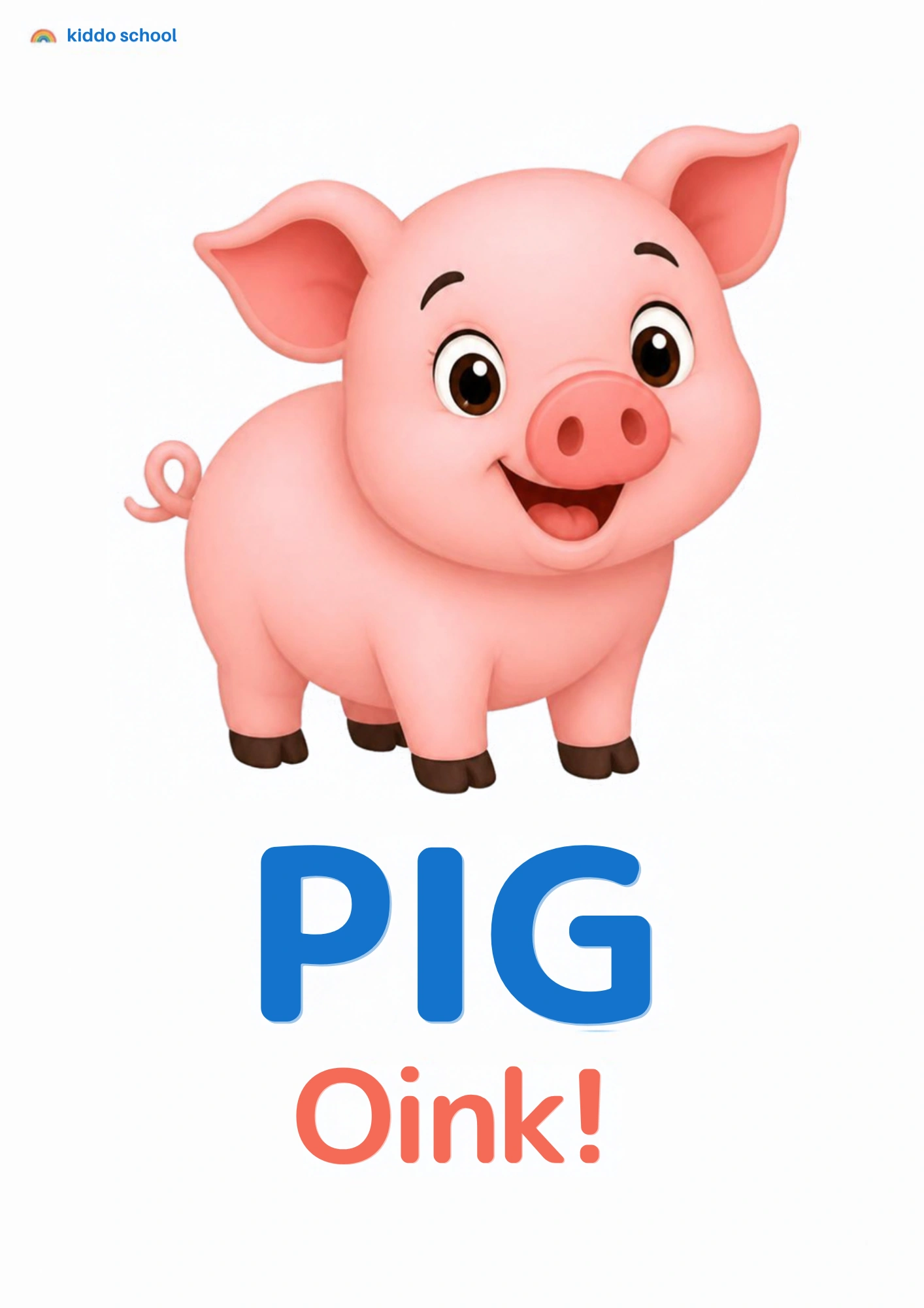 A pig saying oink for a toddler animal sounds activity