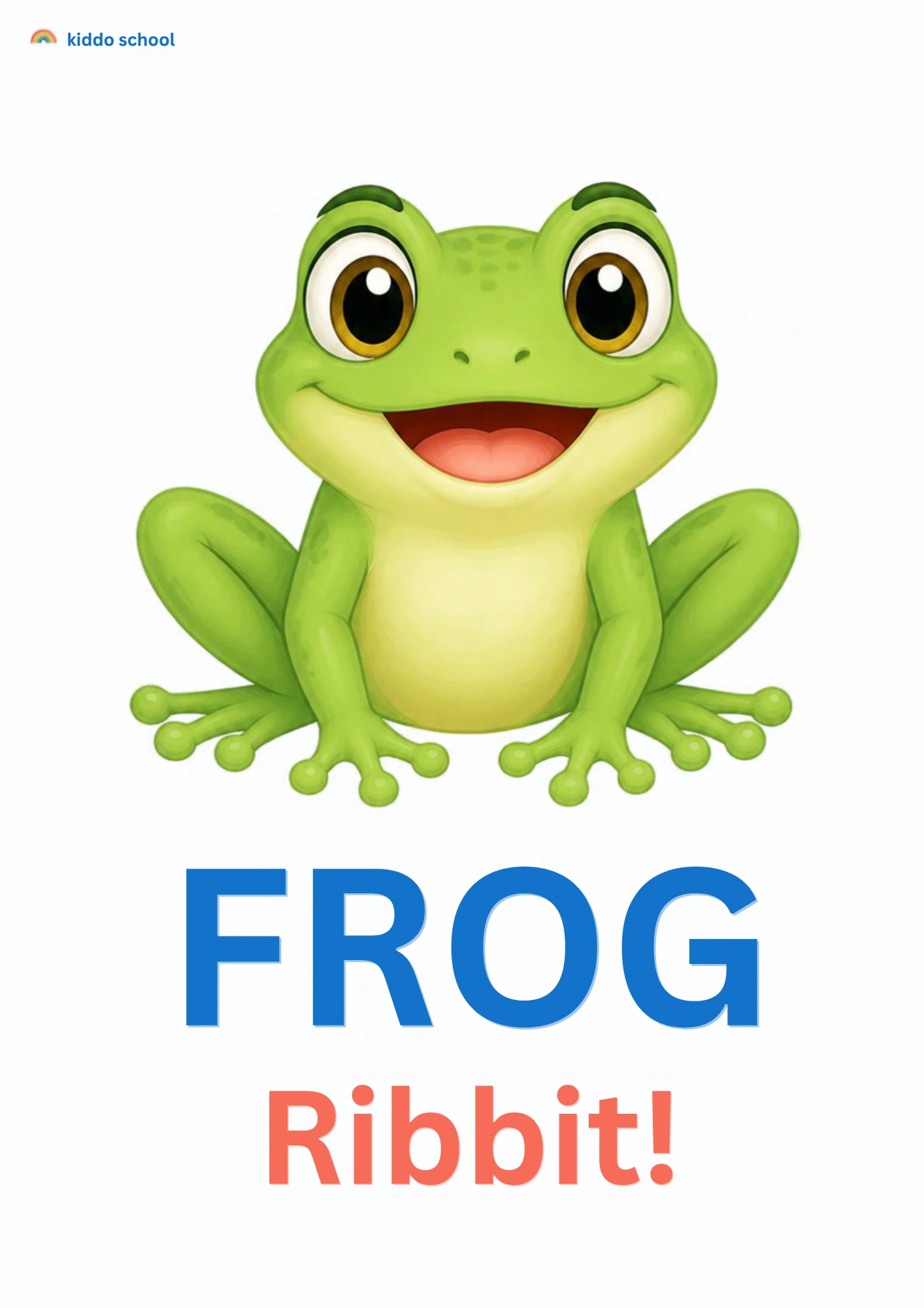 A frog saying ribbit for a toddler animal sounds activity