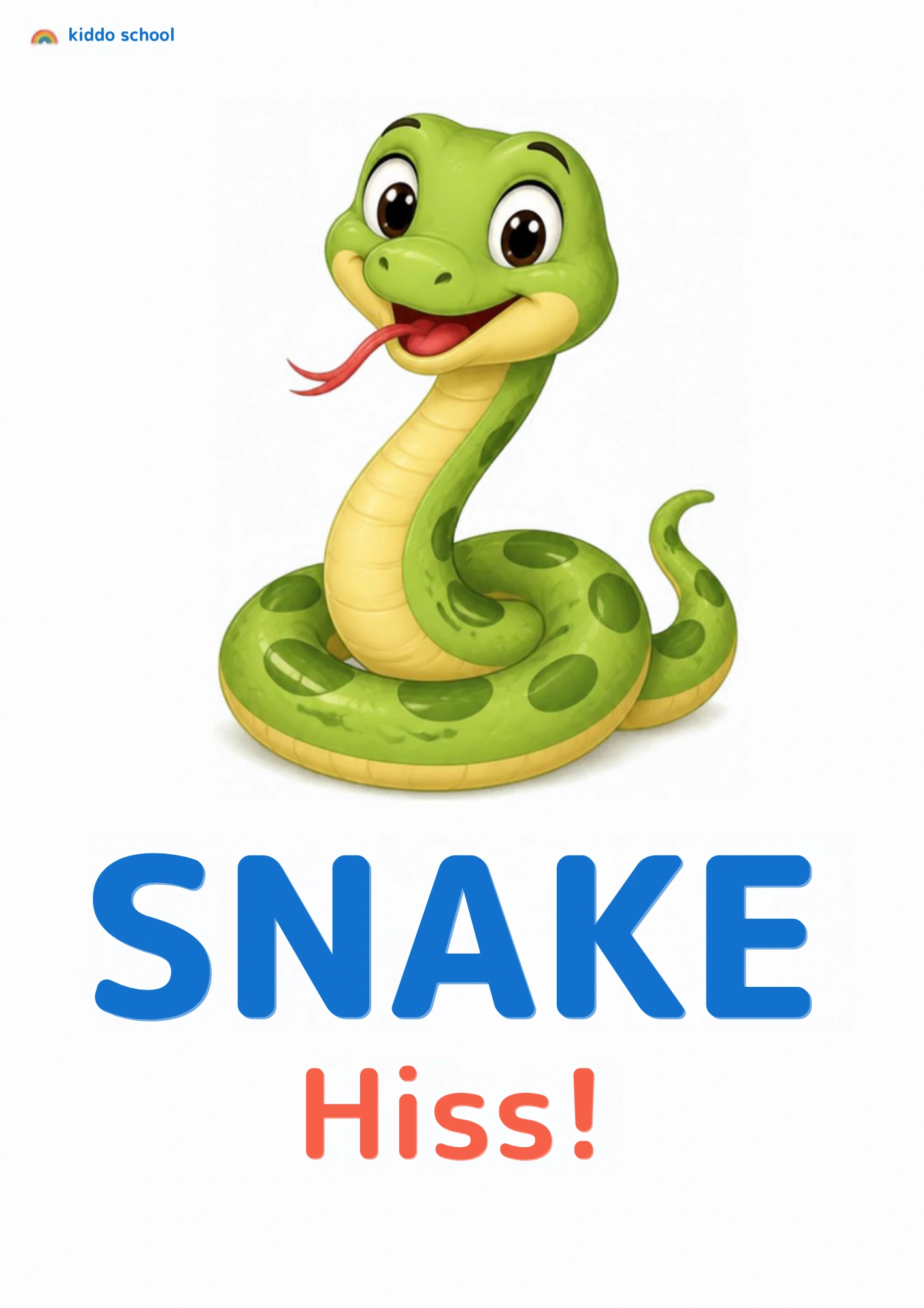 A snake hissing for a toddler animal sounds activity
