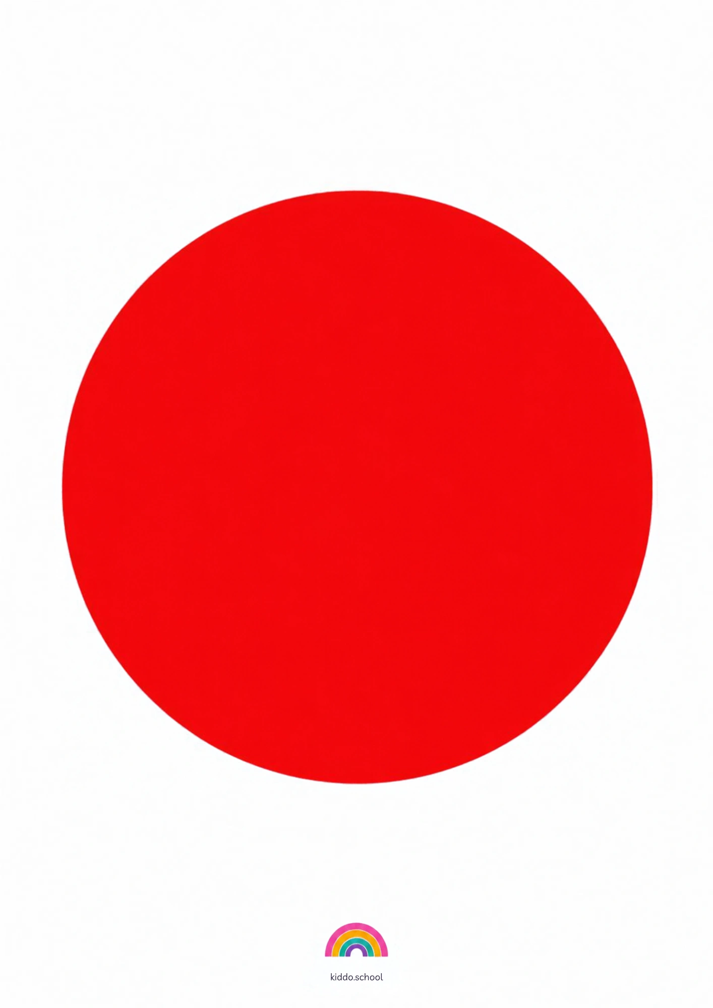 Red color learning card for toddlers