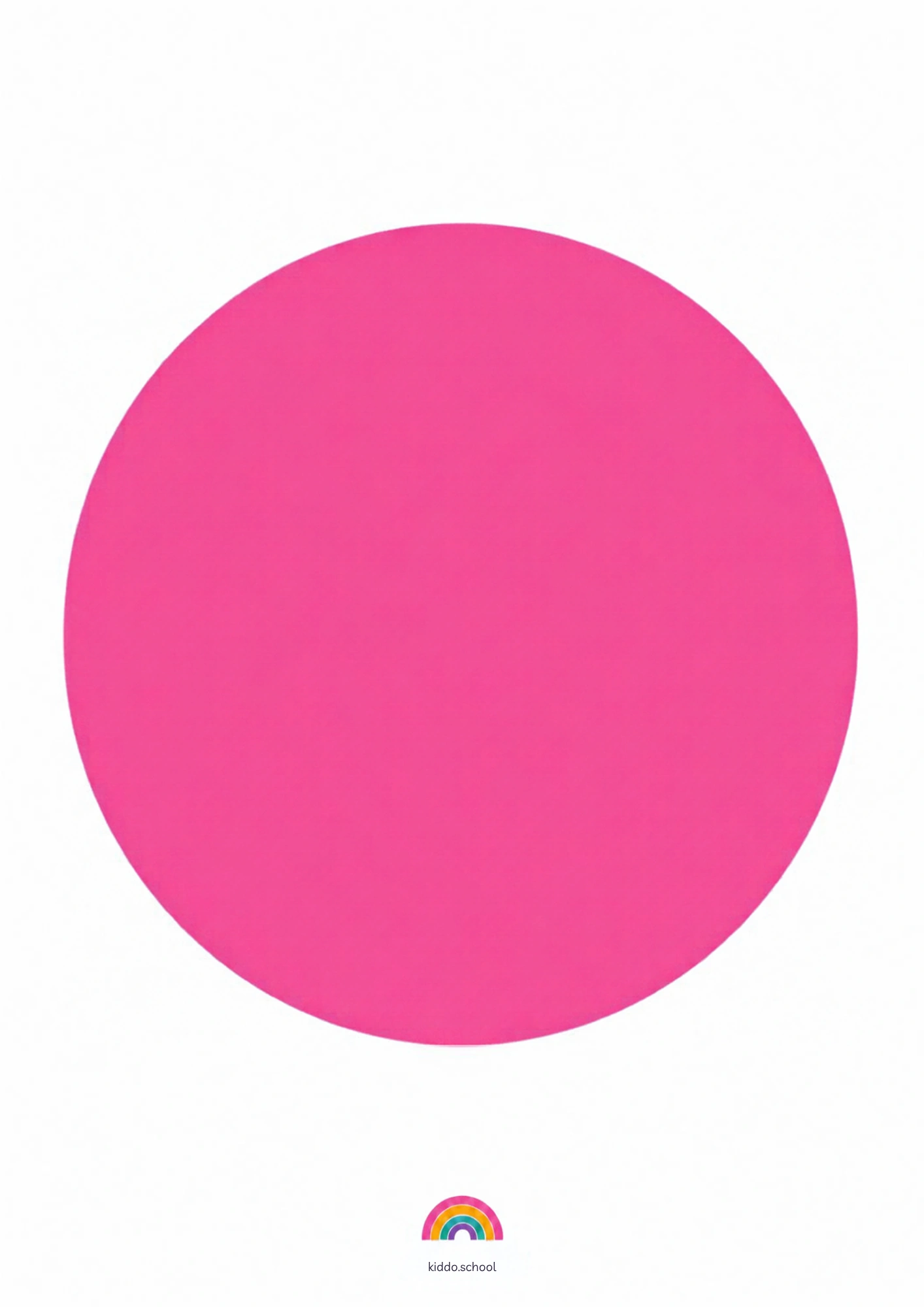 Pink color learning card for toddlers