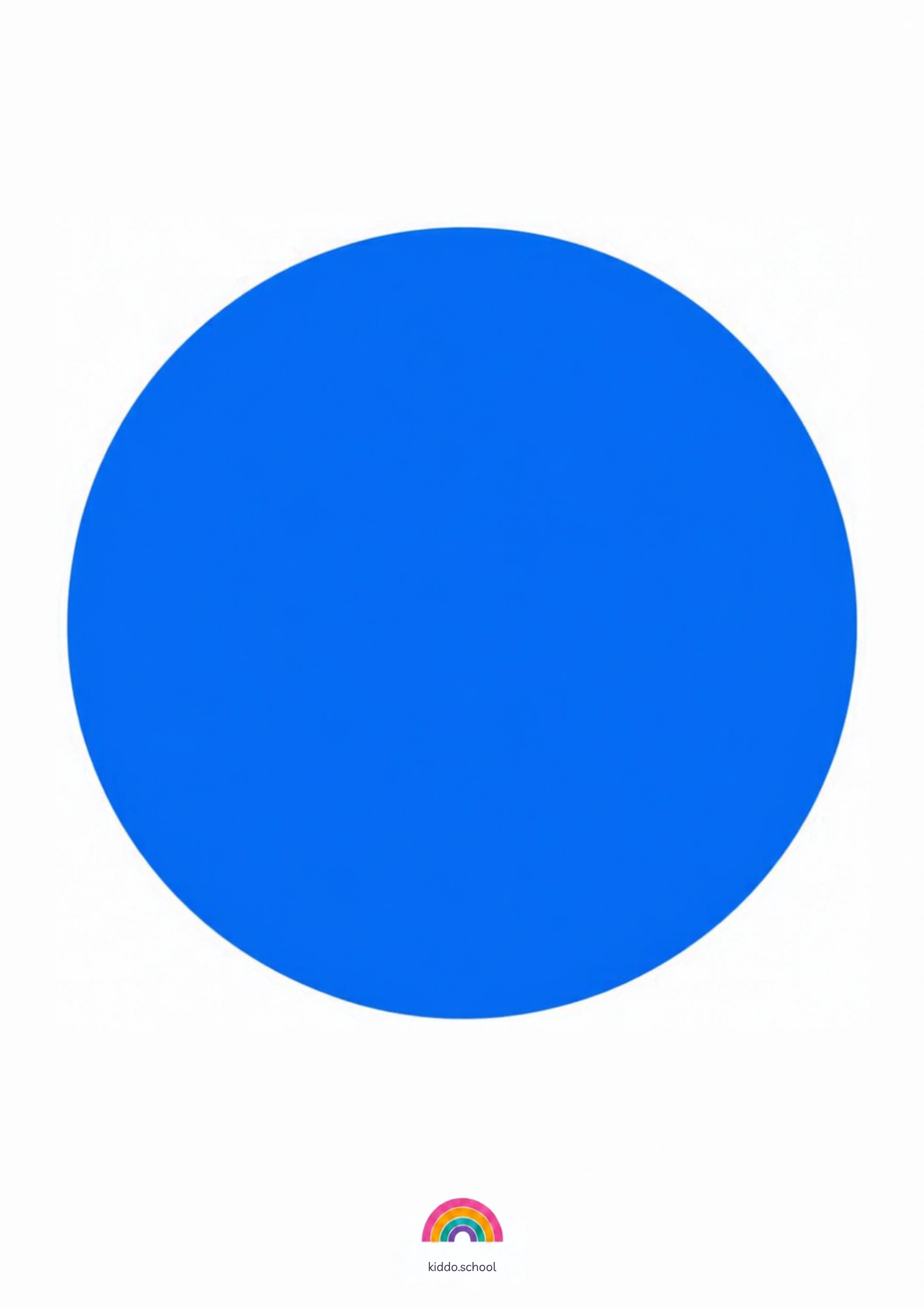 Circle shape learning card for toddlers