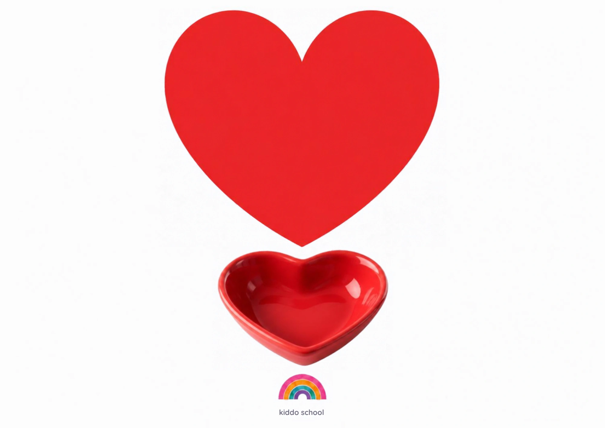 Heart shape learning card for toddlers
