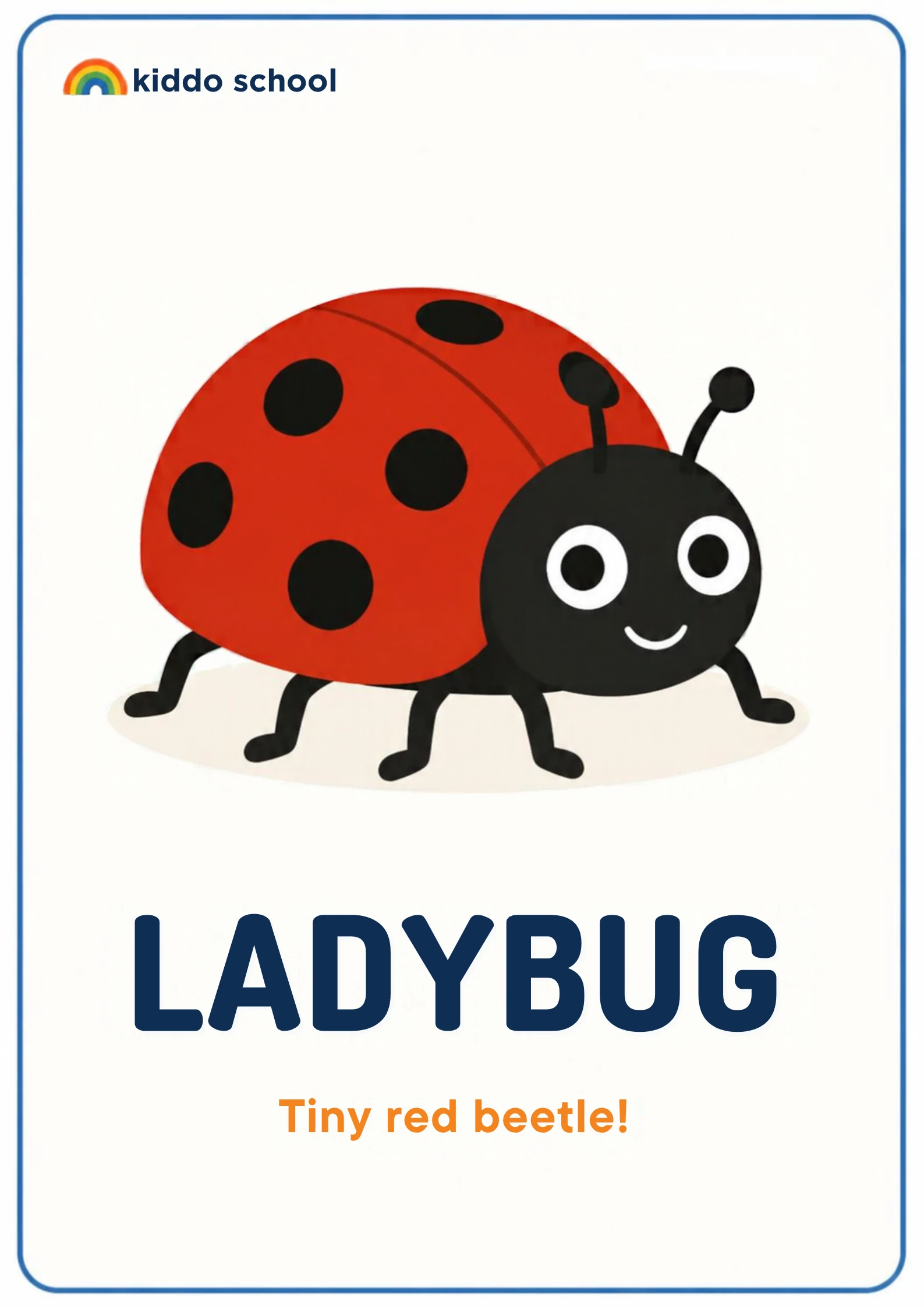 2D illustration of a red spotted ladybug