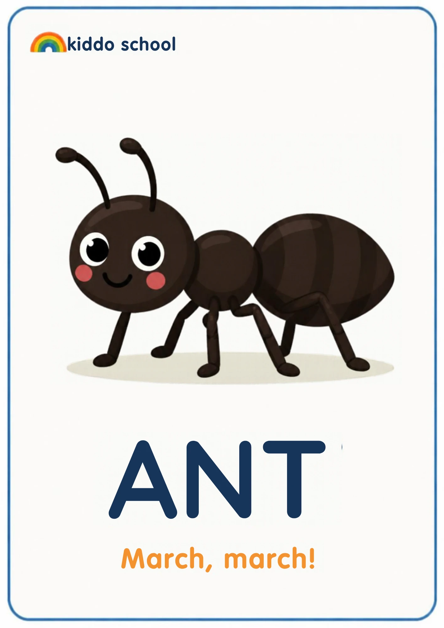 2D illustration of a small black ant