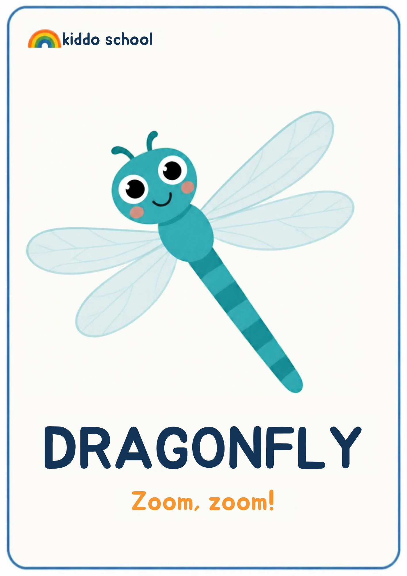 2D illustration of a dragonfly with shiny wings