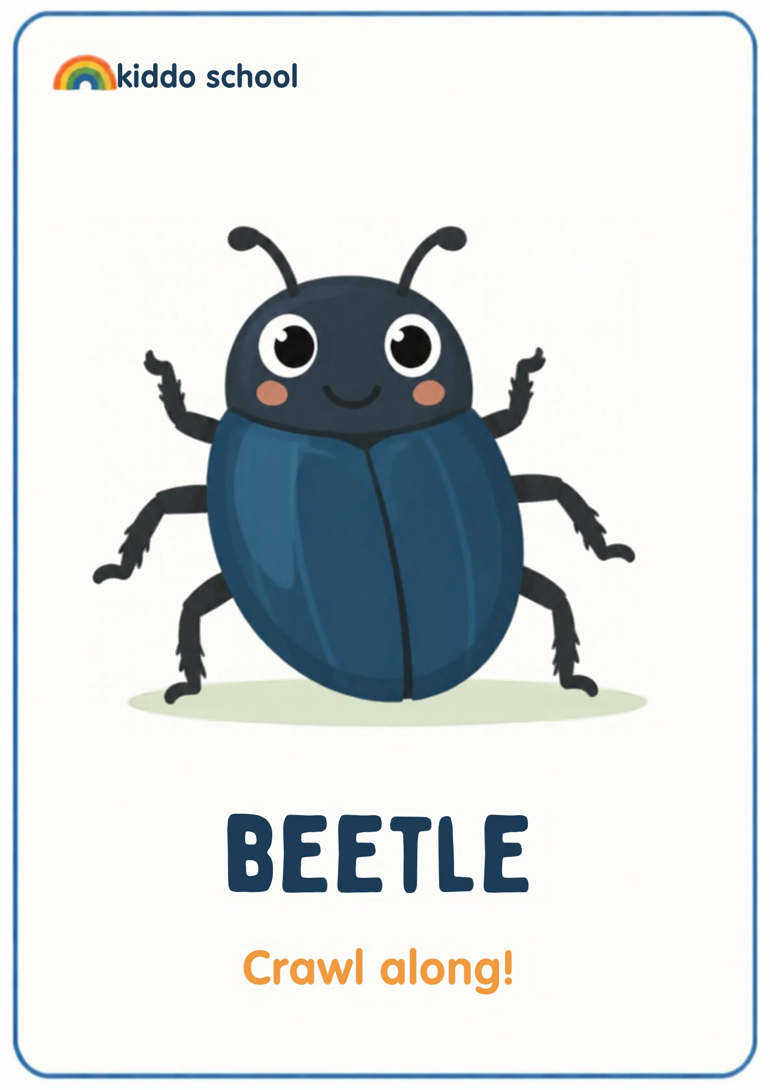 2D illustration of a round shiny beetle