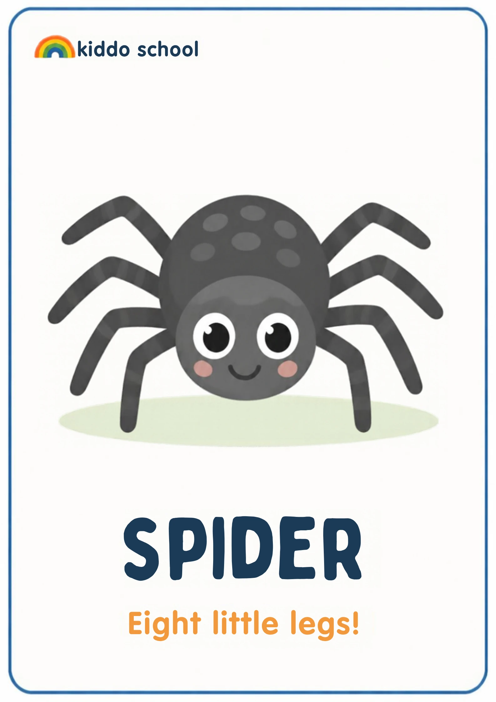 2D illustration of a friendly spider