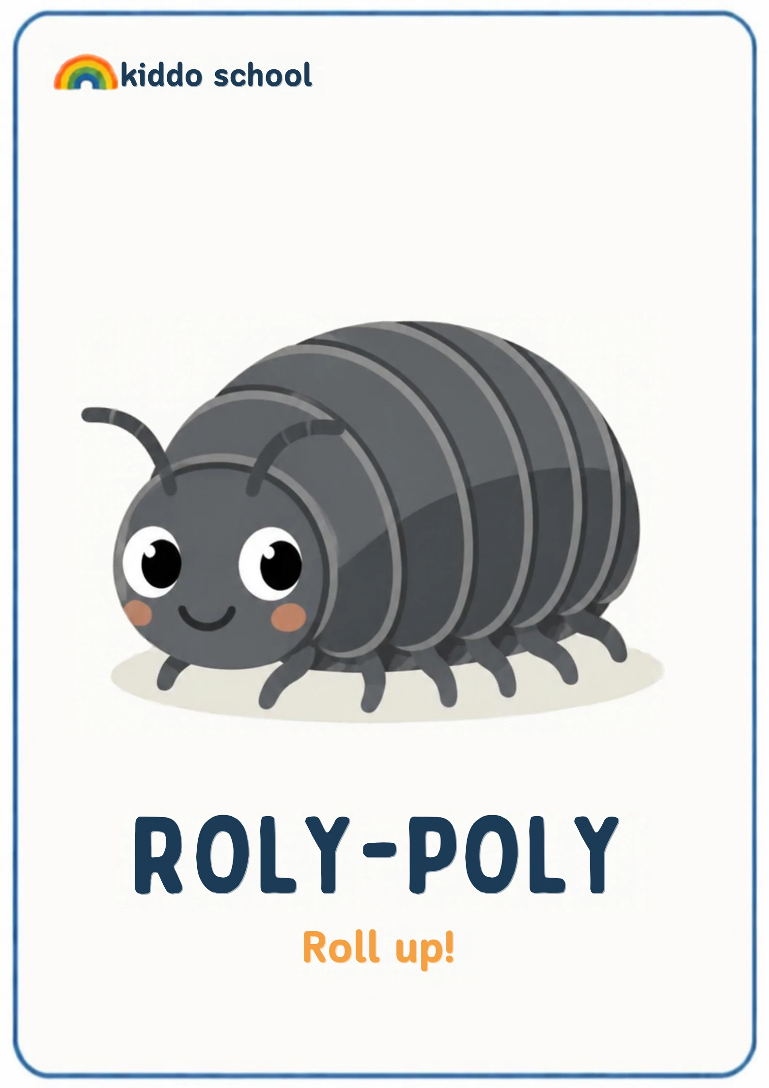 2D illustration of a grey roly-poly pill bug