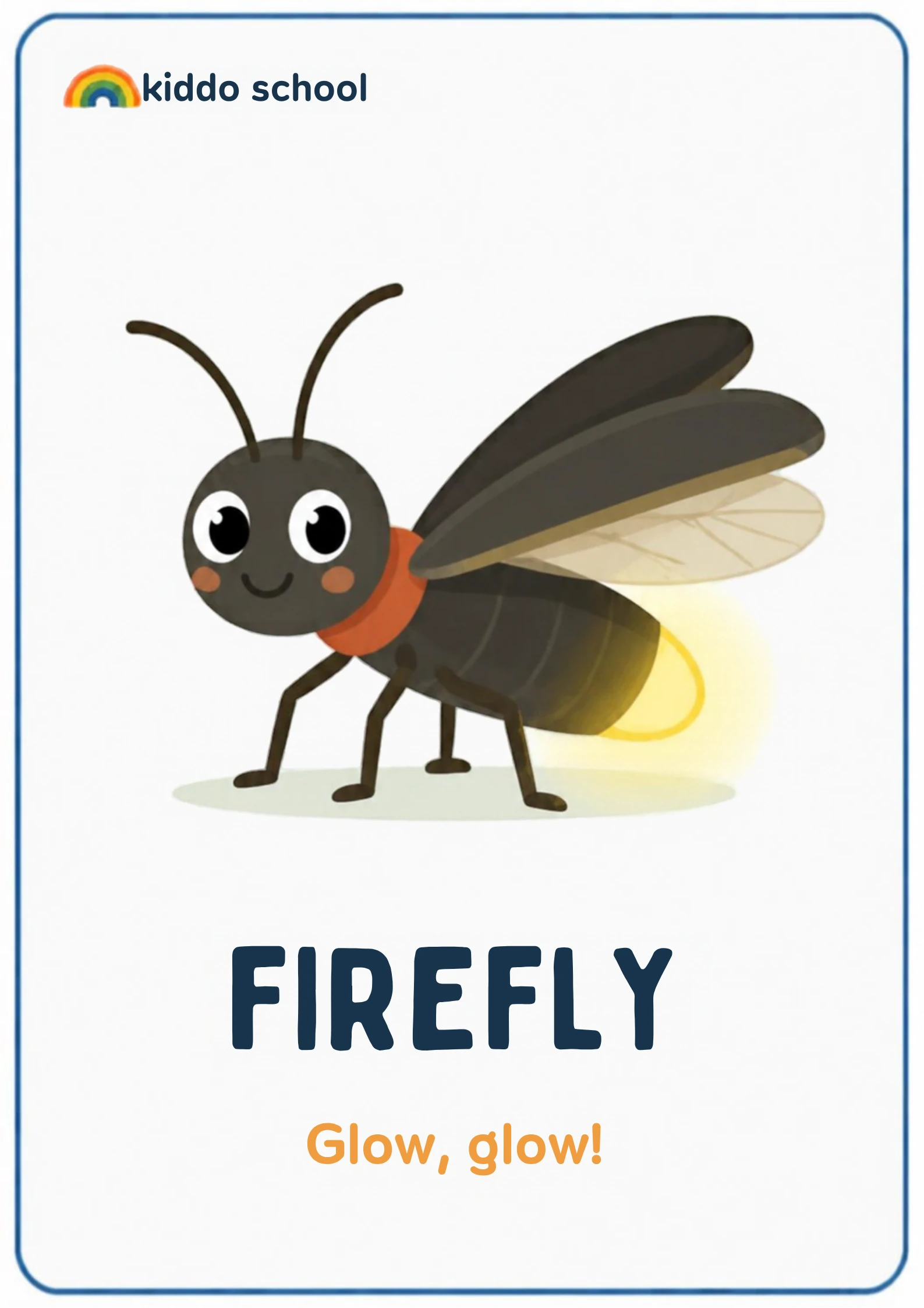 2D illustration of a glowing firefly