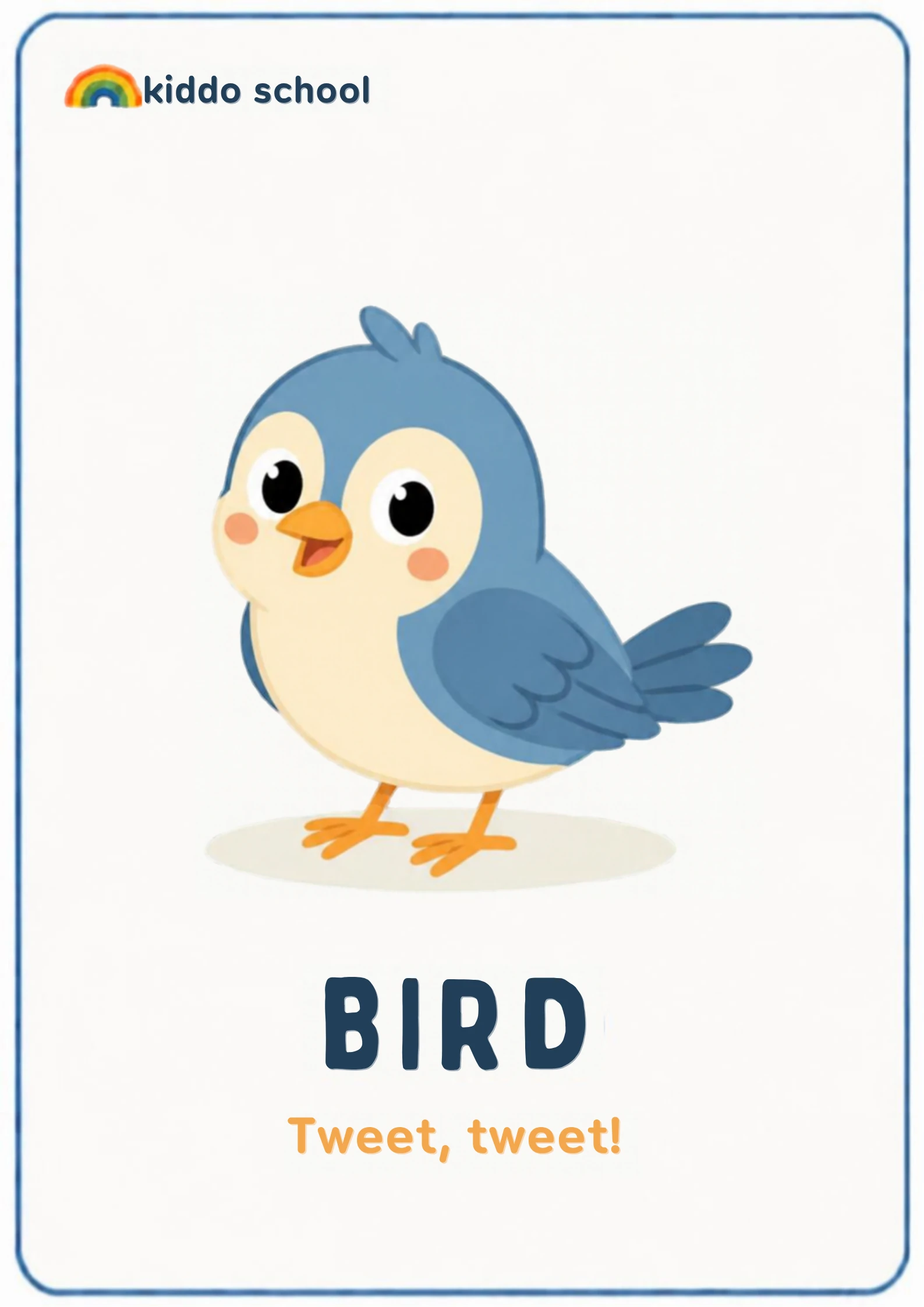 2D illustration of a bluebird on a branch