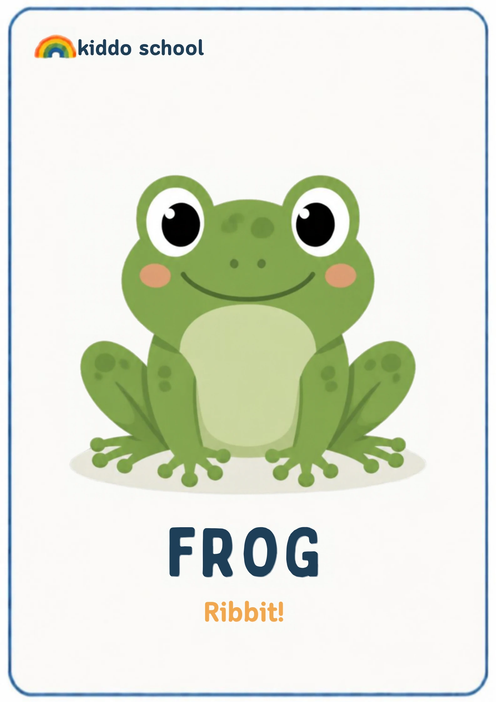 2D illustration of a green frog