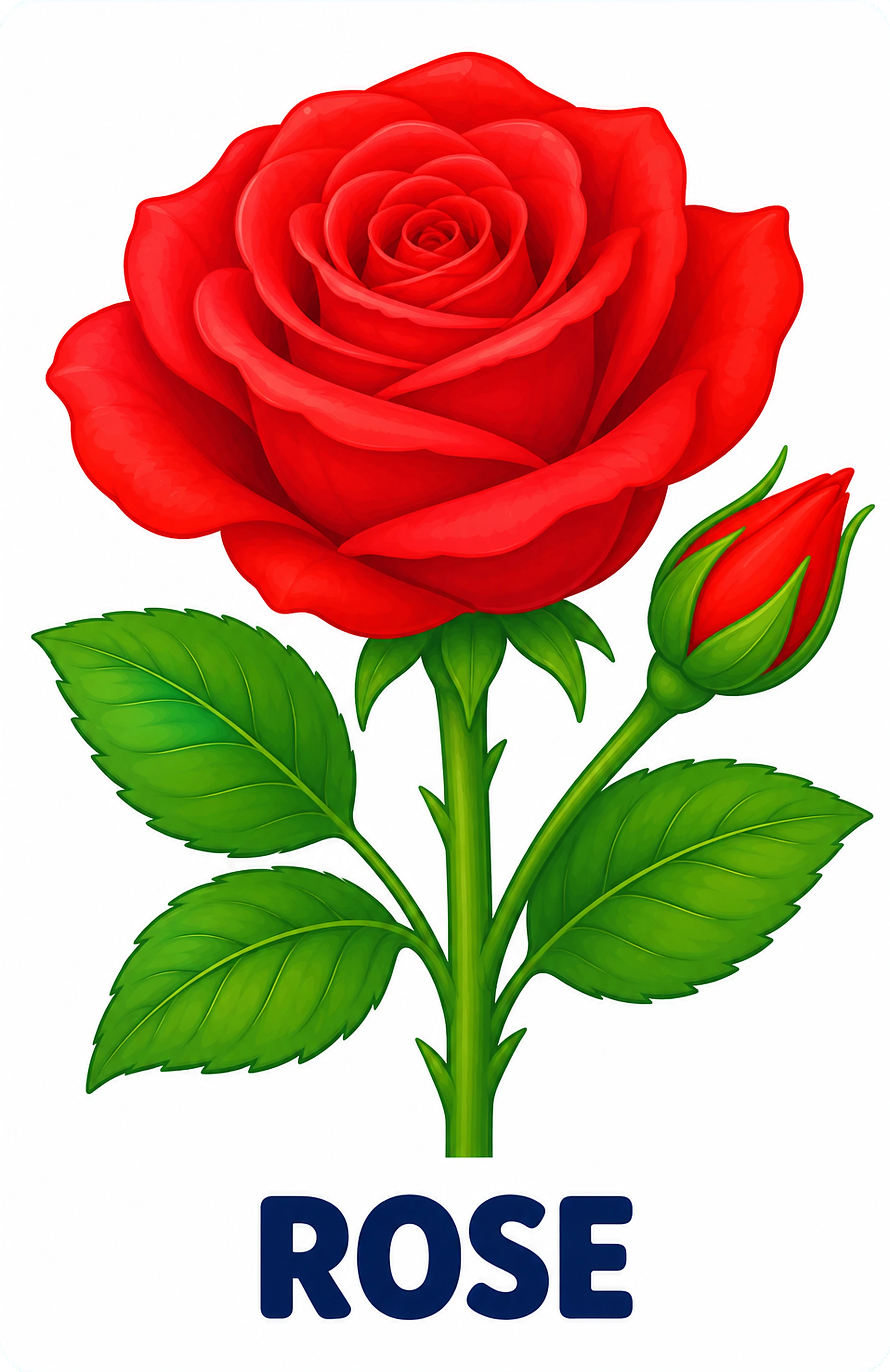 Rose picture card for toddlers