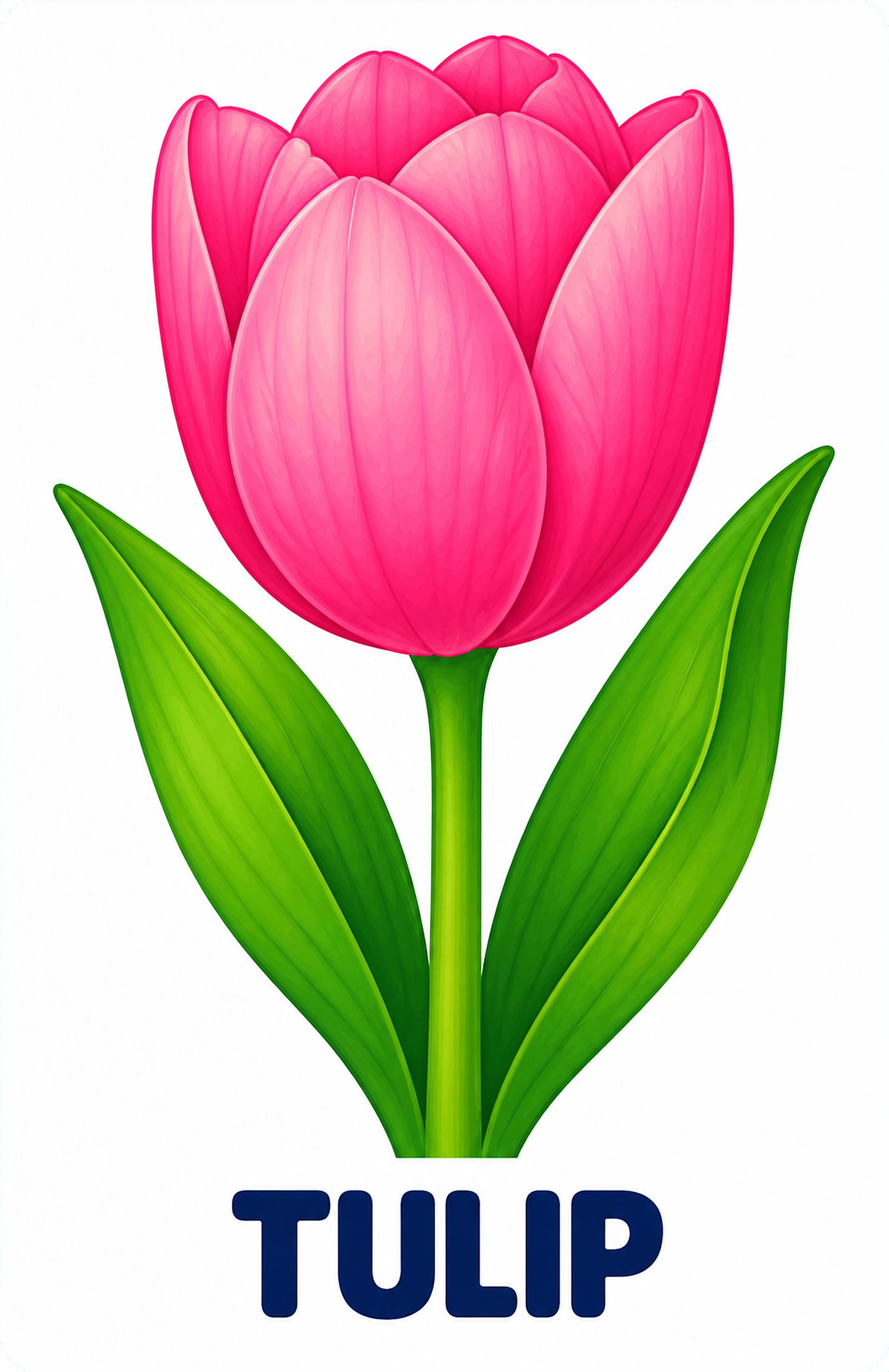 Tulip picture card for toddlers
