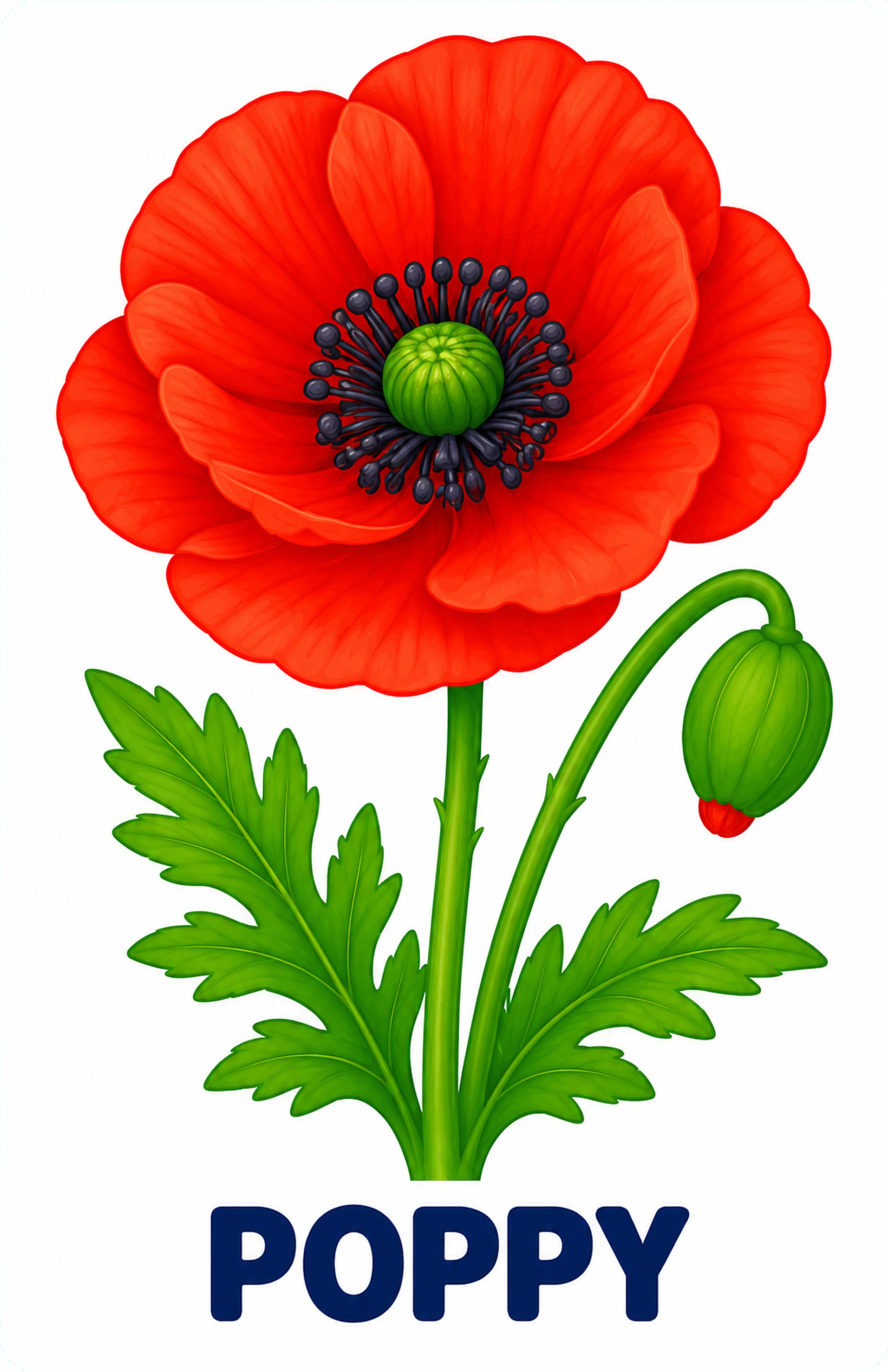 Poppy picture card for toddlers