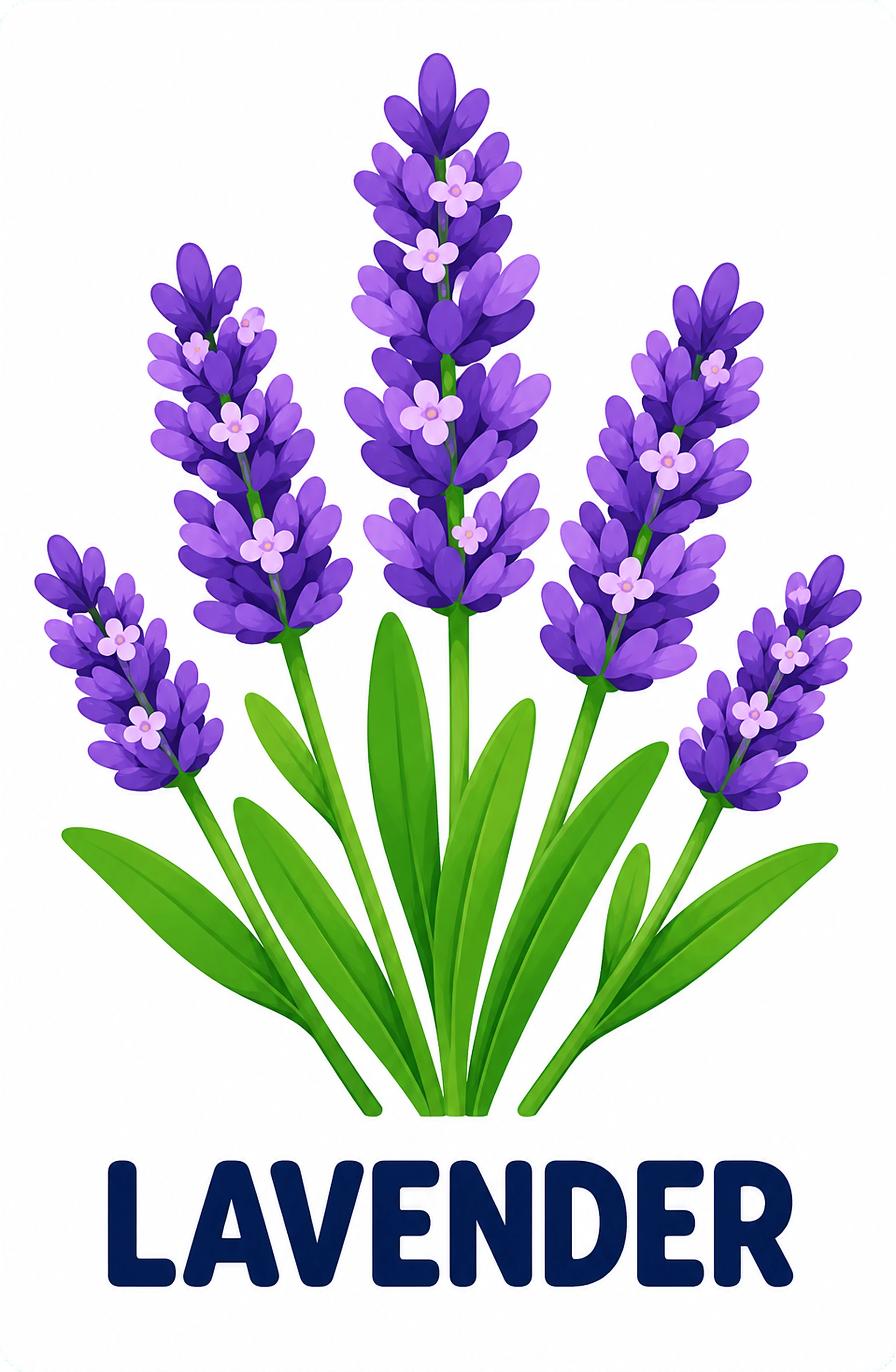 Lavender picture card for toddlers