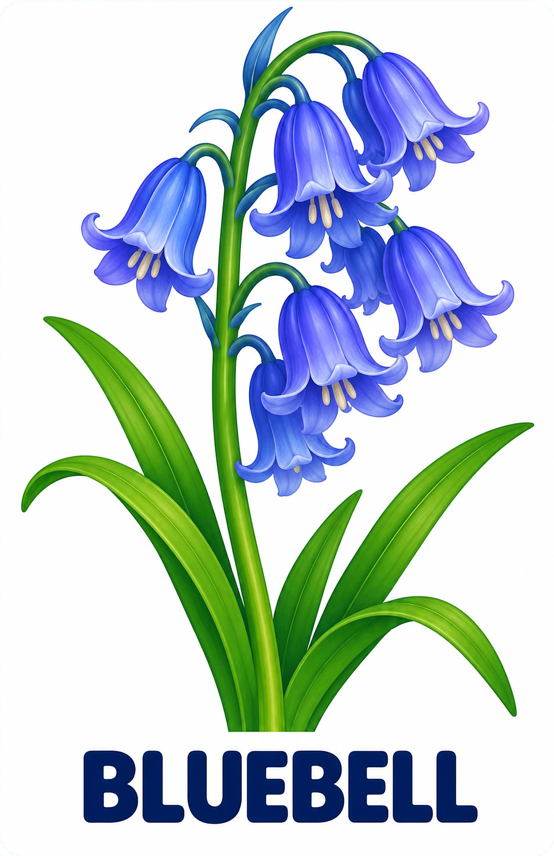 Bluebell picture card for toddlers