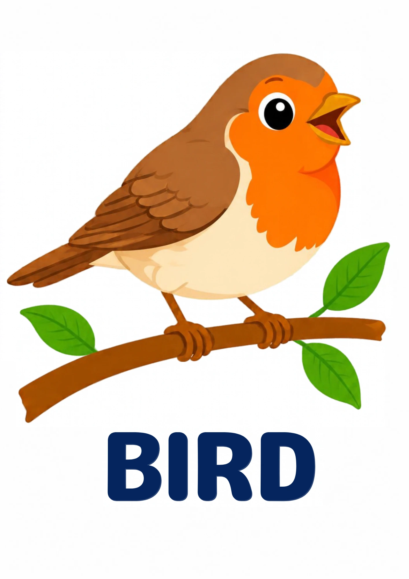 Garden Friends flashcards set cover: the garden bird card from Kiddo School