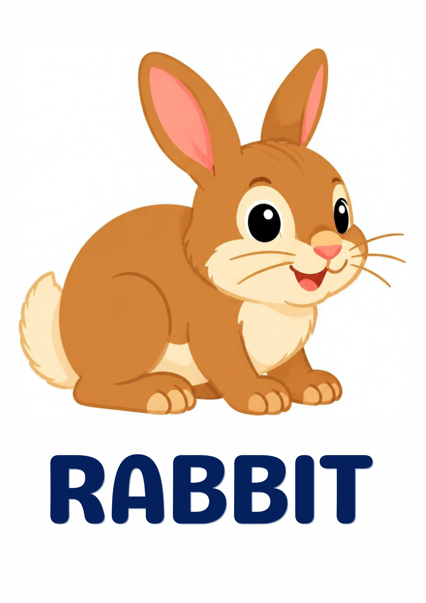 Rabbit picture card for toddlers