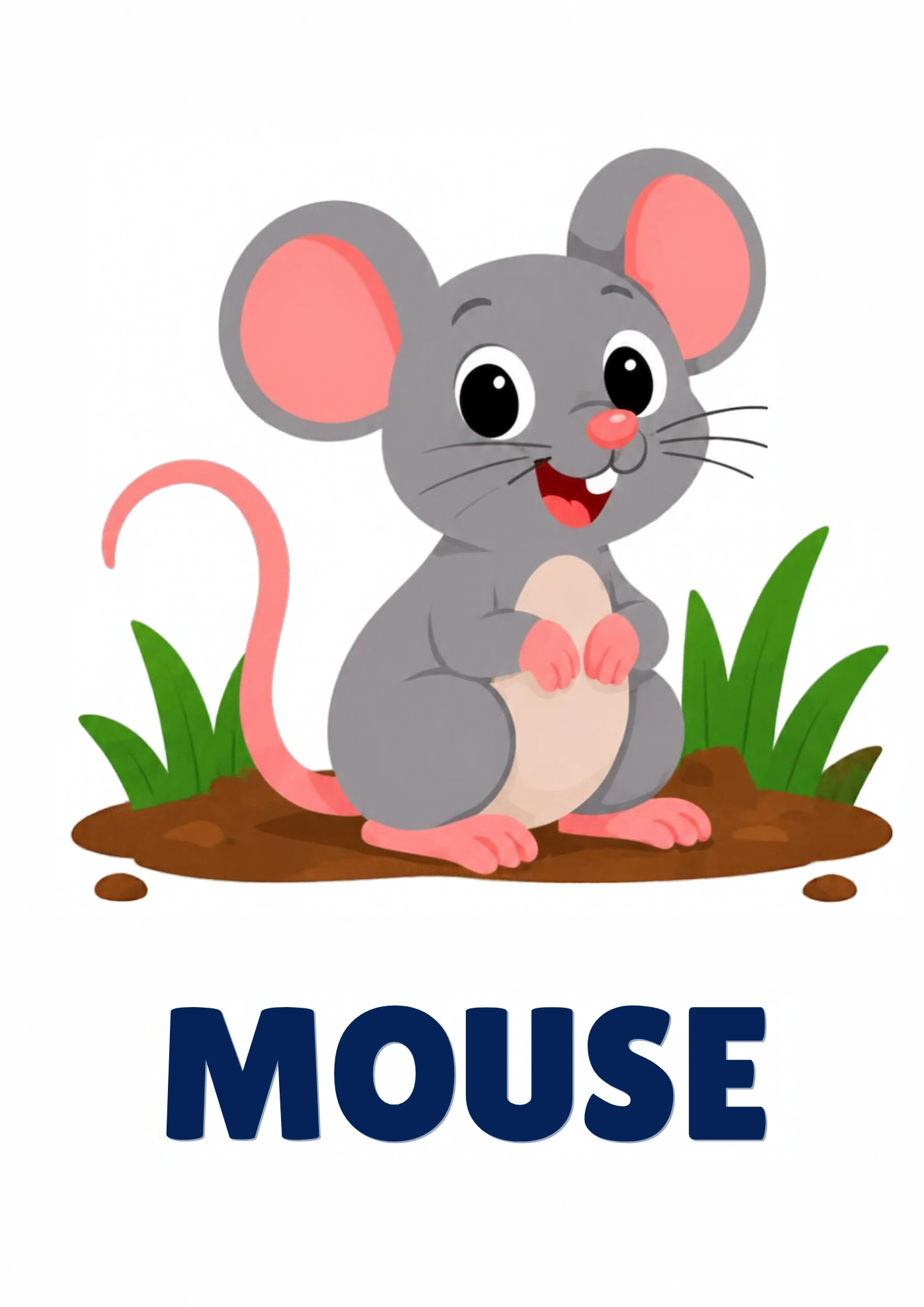 Mouse picture card for toddlers