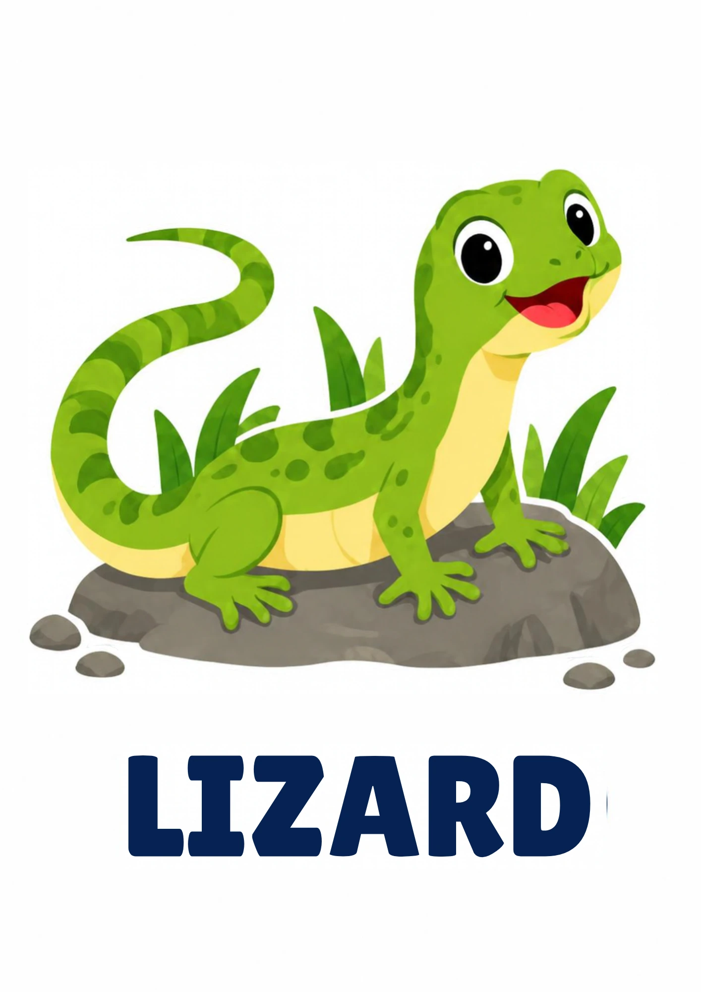 Lizard picture card for toddlers
