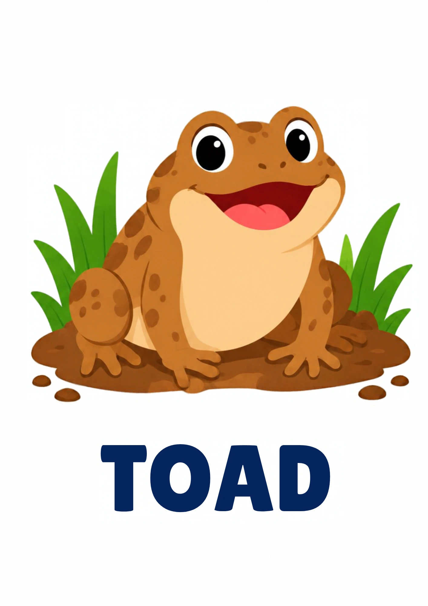Toad picture card for toddlers
