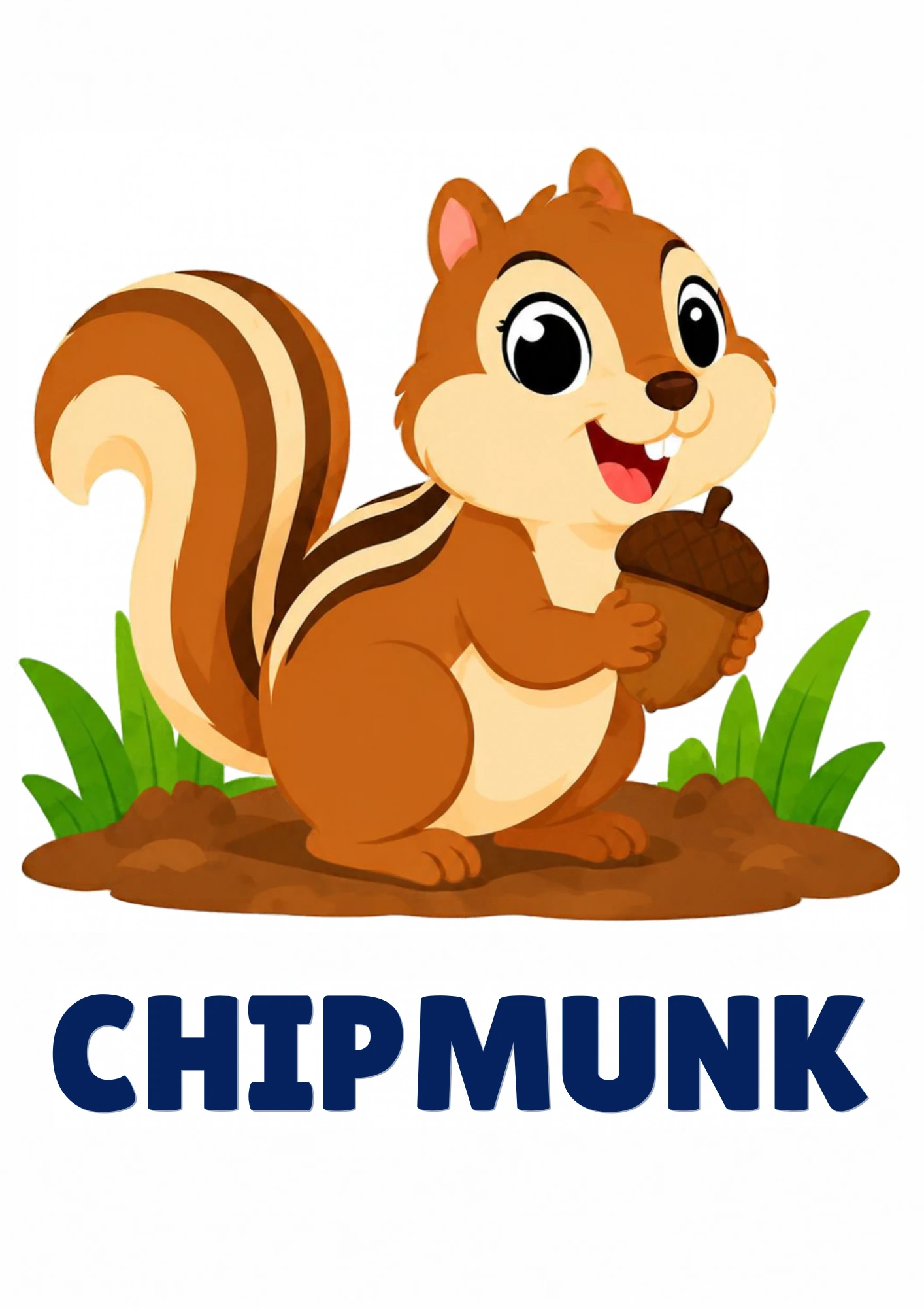 Chipmunk picture card for toddlers